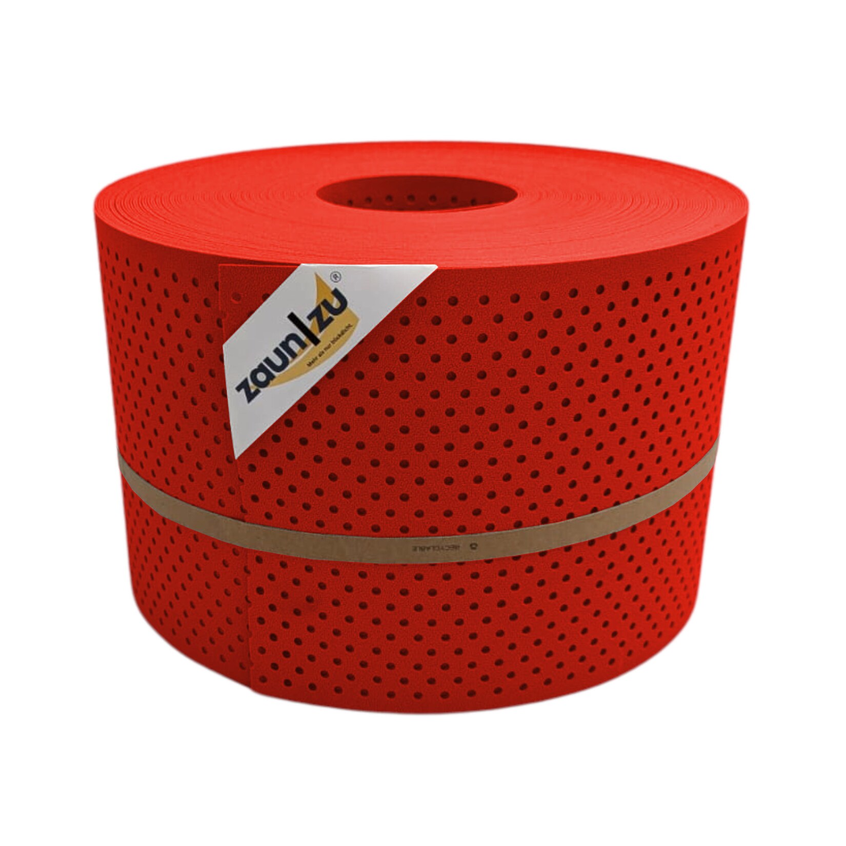 zaun zu® Sichtschutzstreifen PP Premium Gelocht 15 Prozent Streifen Rot 50m
