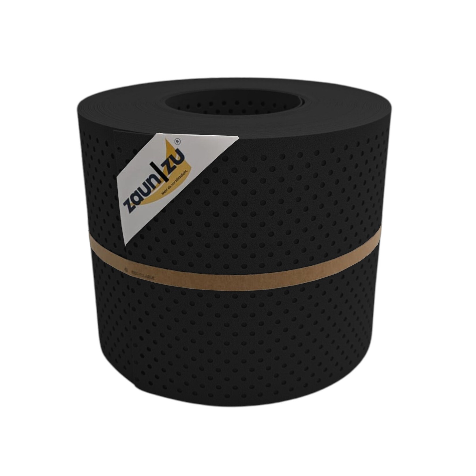 zaun zu® Sichtschutzstreifen PP Premium Gelocht 15 Prozent Streifen Tiefschwarz 26m