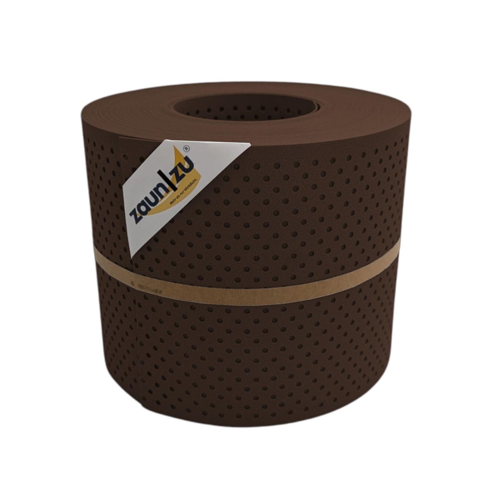 zaun zu® Sichtschutzstreifen PP Premium Gelocht 15 Prozent Streifen Braun 26m