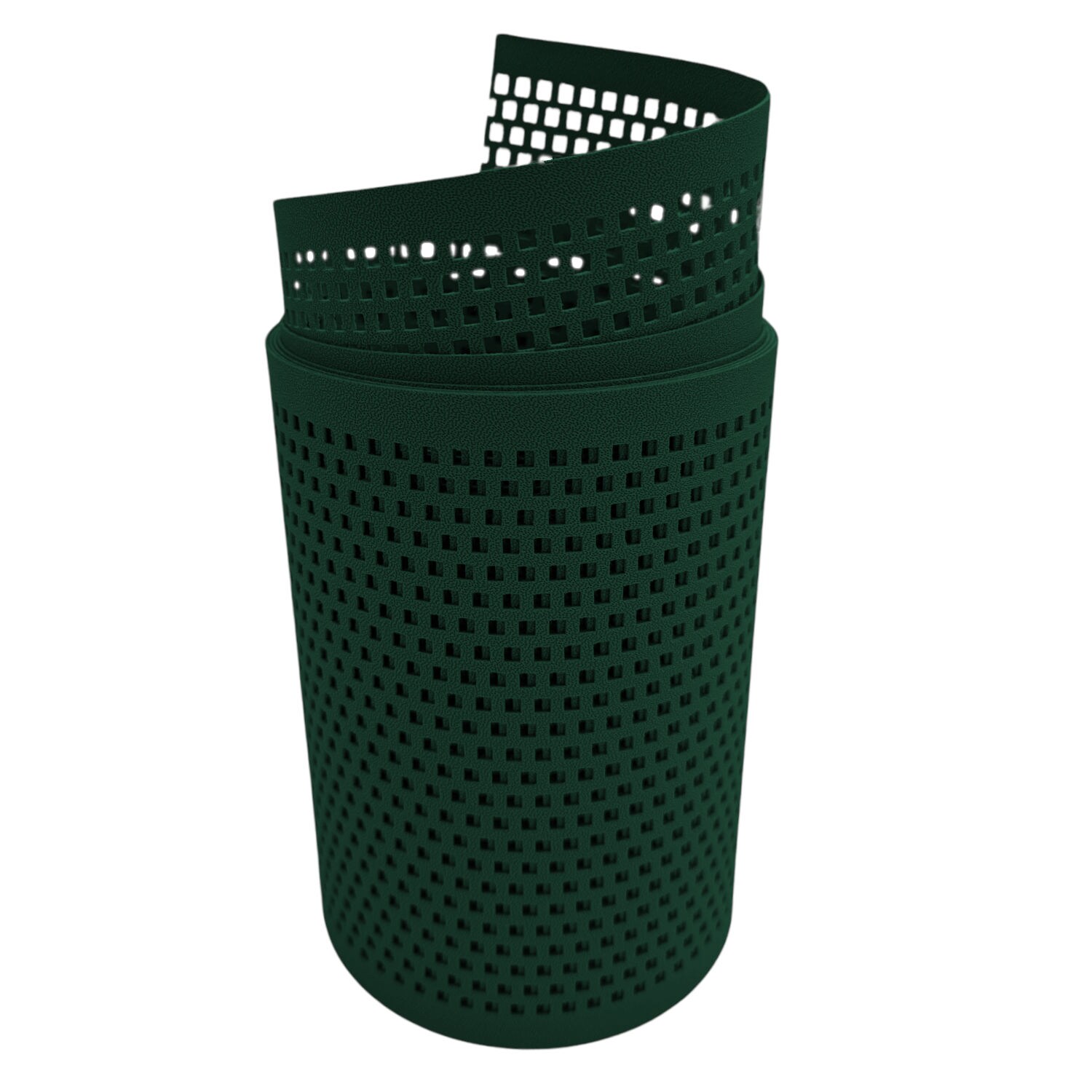 zaun|zu&reg; Sichtschutz Gelocht Quadrat Muster f&uuml;r Doppelstabmatten Gr&uuml;n 2,55m - Bild 1