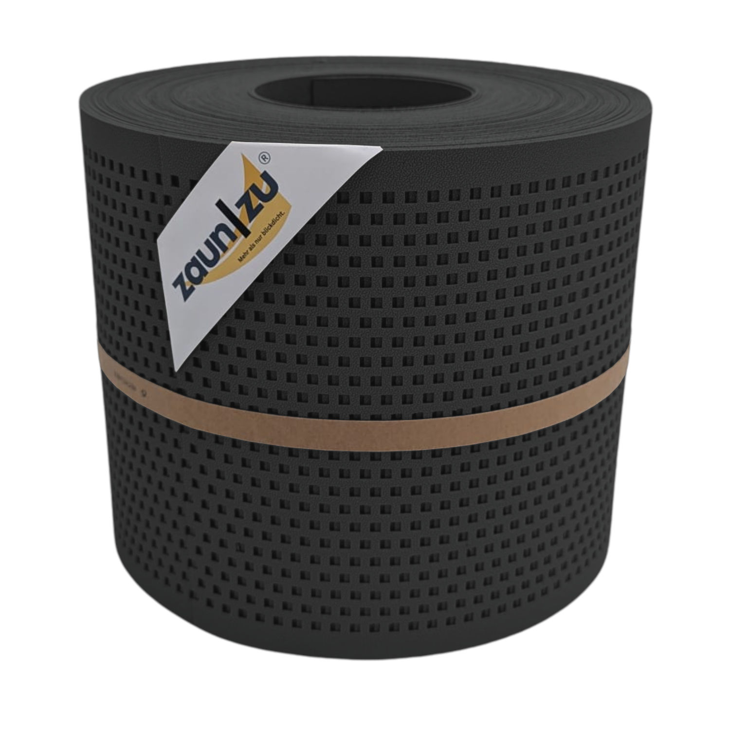 zaun|zu&reg; Sichtschutzstreifen Gelocht Quadrat Muster f&uuml;r Doppelstabmatten Anthrazit 26m - Bild 1