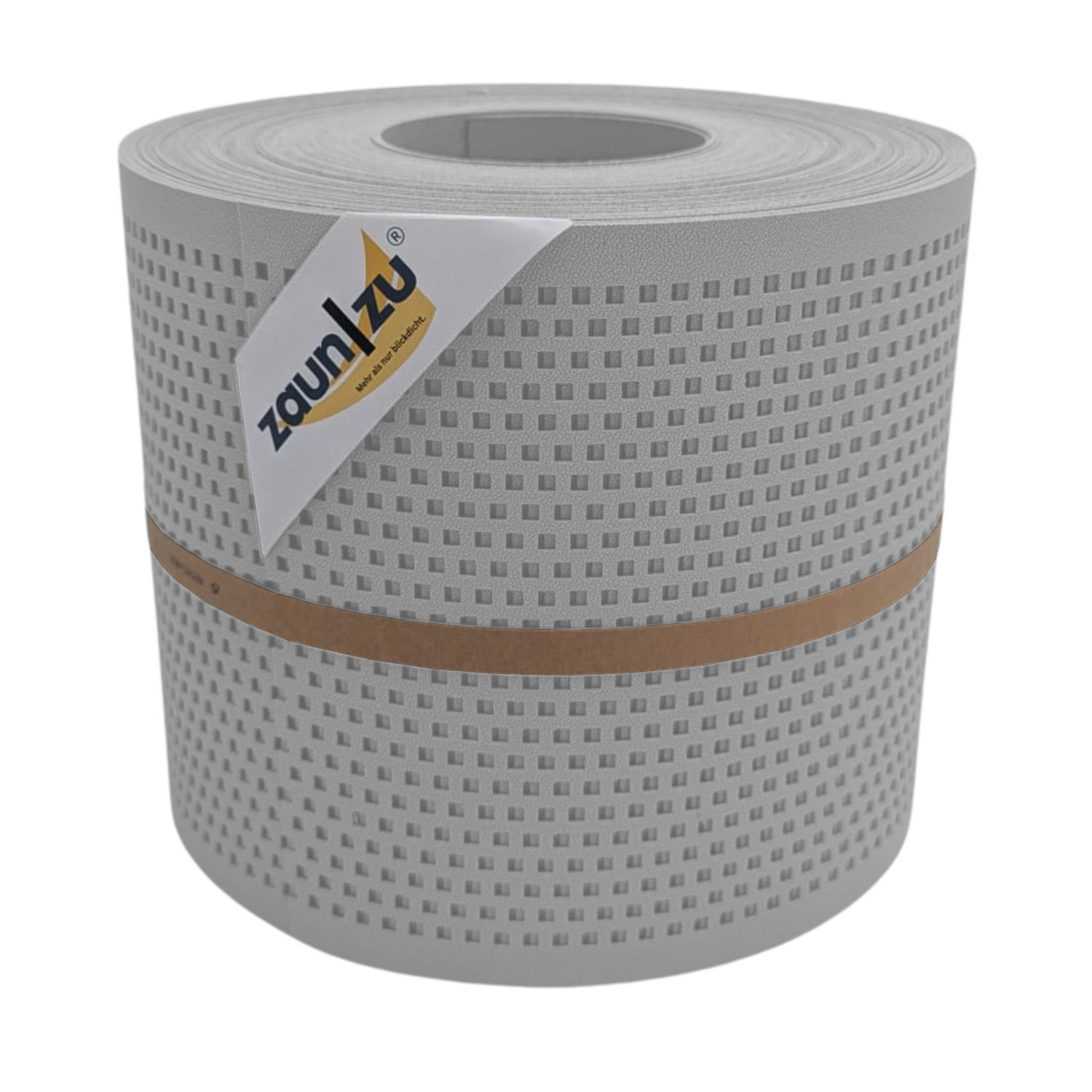 zaun|zu&reg; Sichtschutz Gelocht Quadrat Muster f&uuml;r Doppelstabmatten Lichtgrau 26m - Bild 1