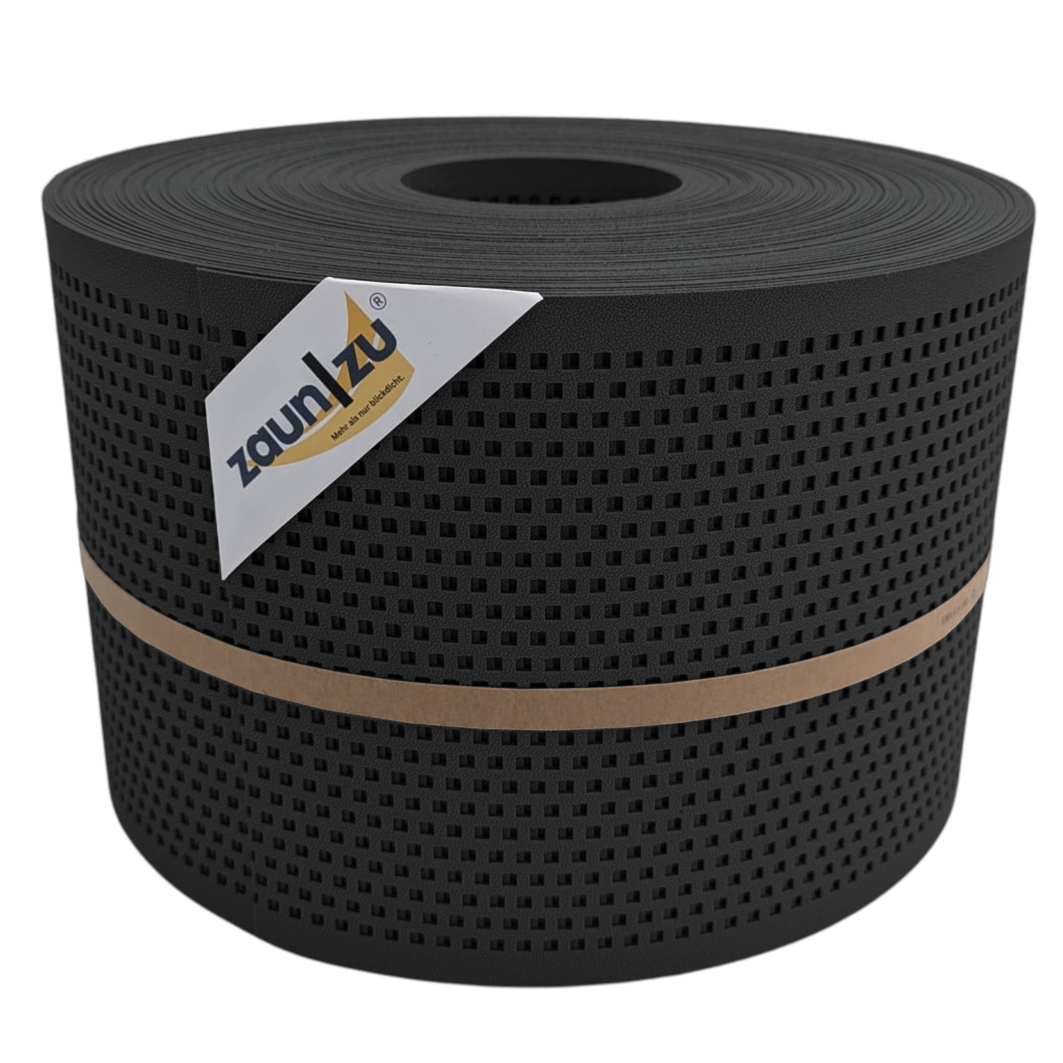 zaun|zu&reg; Sichtschutzstreifen Gelocht Quadrat Muster f&uuml;r Doppelstabmatten Anthrazit 50m - Bild 1