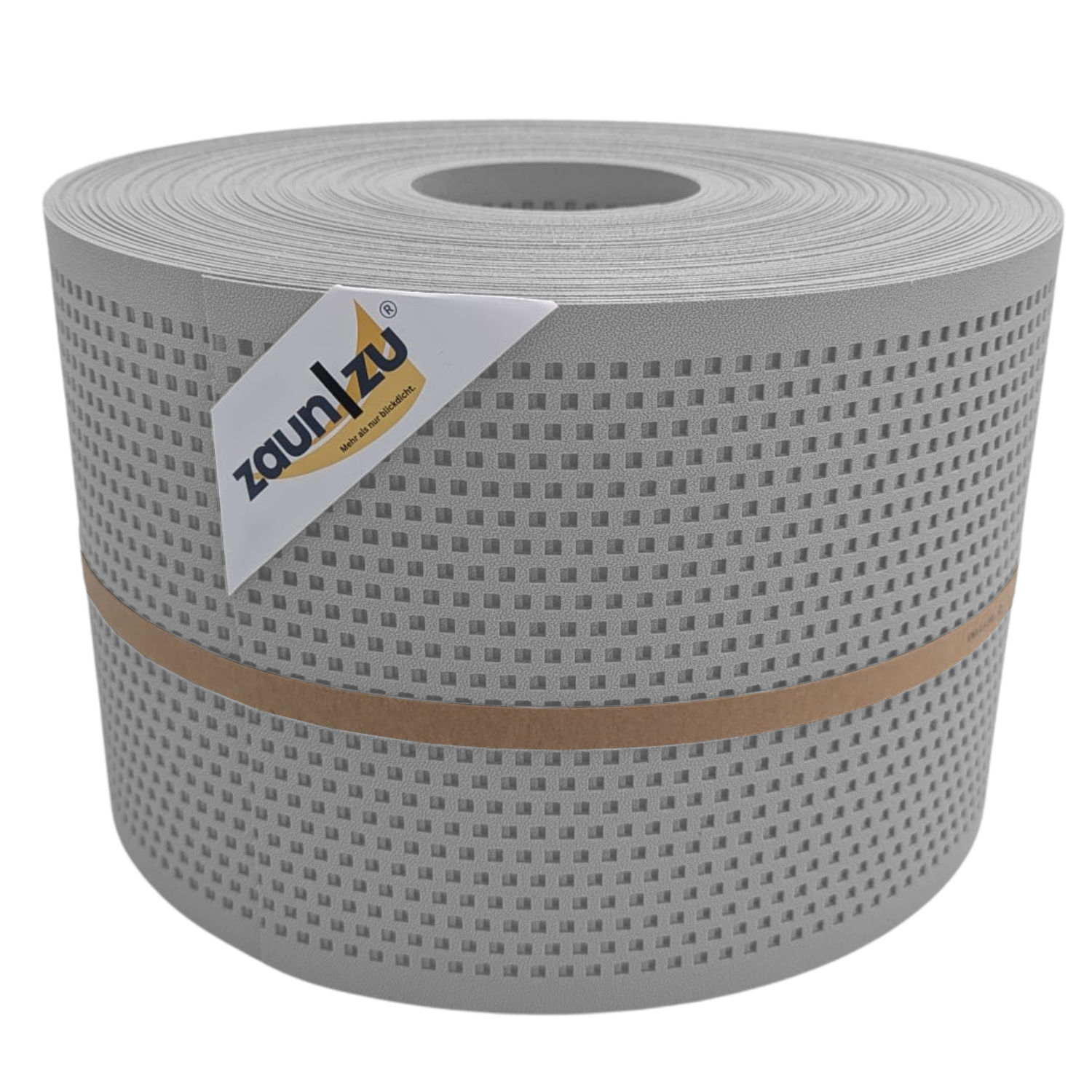 zaun|zu&reg; Sichtschutz Gelocht Quadrat Muster f&uuml;r Doppelstabmatten Lichtgrau 50m - Bild 1