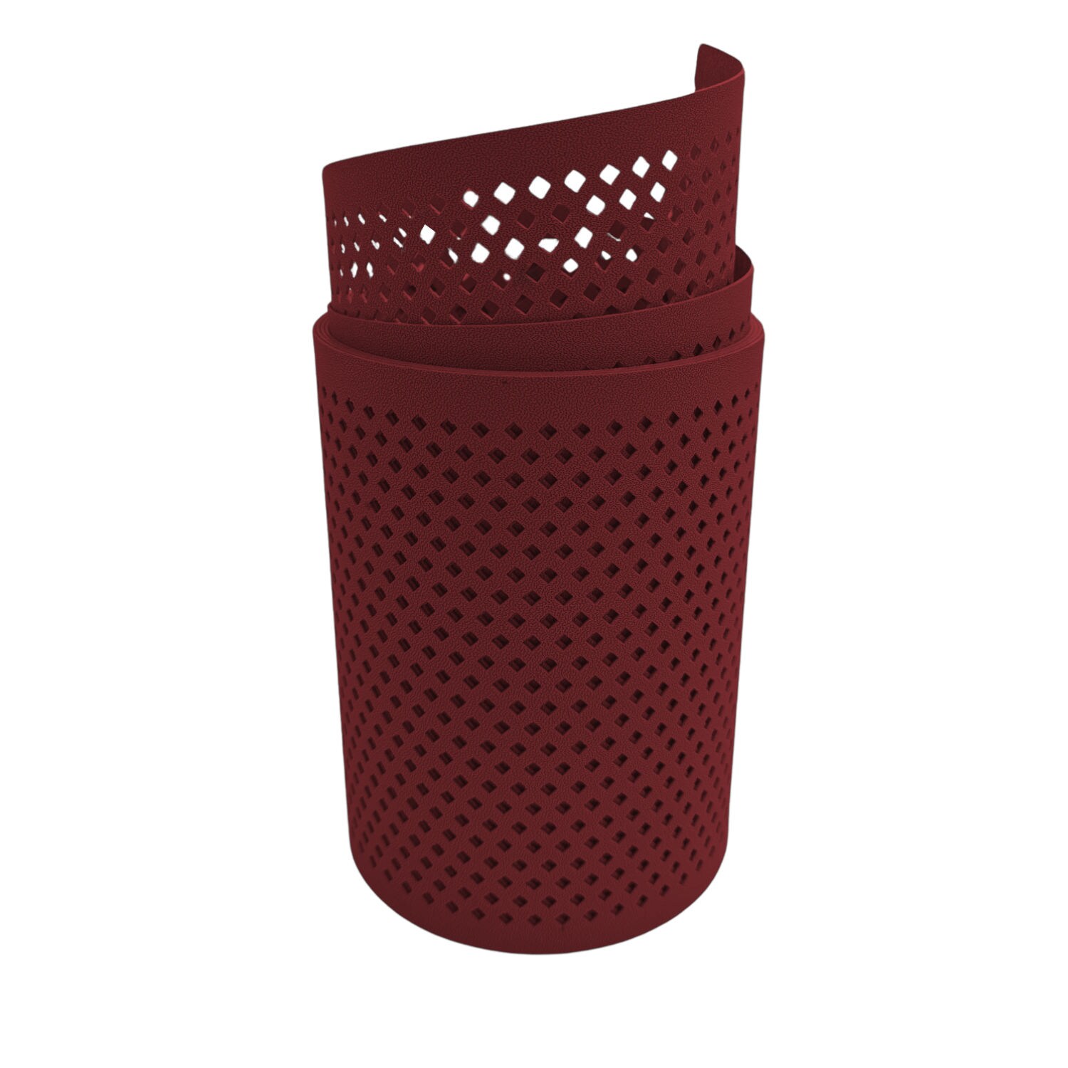 zaun|zu&reg; Sichtschutzstreifen Premium Gelocht Diamant-Muster f&uuml;r Doppelstabmatten Bordeauxrot 2,55 m - Bild 1