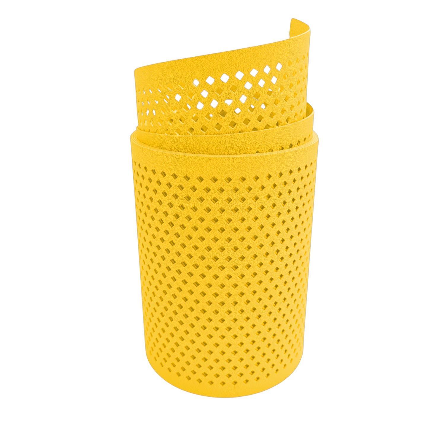 zaun|zu&reg; Sichtschutzstreifen Premium Gelocht Diamant-Muster f&uuml;r Doppelstabmatten Gelb 2,55 m - Bild 1