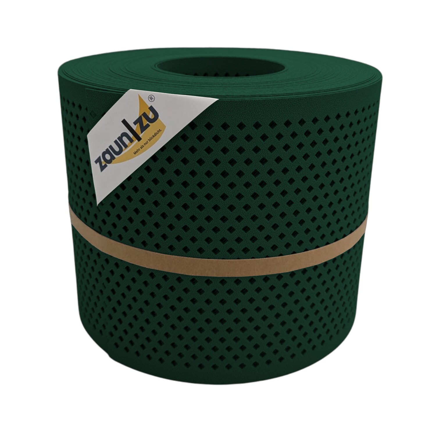 zaun zu® Sichtschutzstreifen Premium Gelocht Diamant-Muster für Doppelstabmatten Grün 26m
