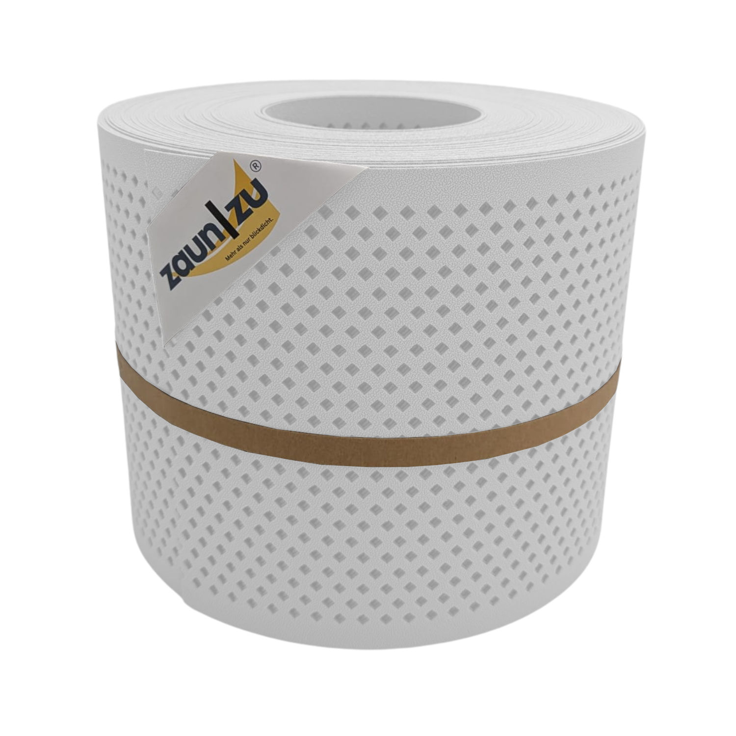 zaun|zu&reg; Sichtschutz Premium Gelocht Diamant-Muster f&uuml;r Doppelstabmatten Wei&szlig; 26m - Bild 1