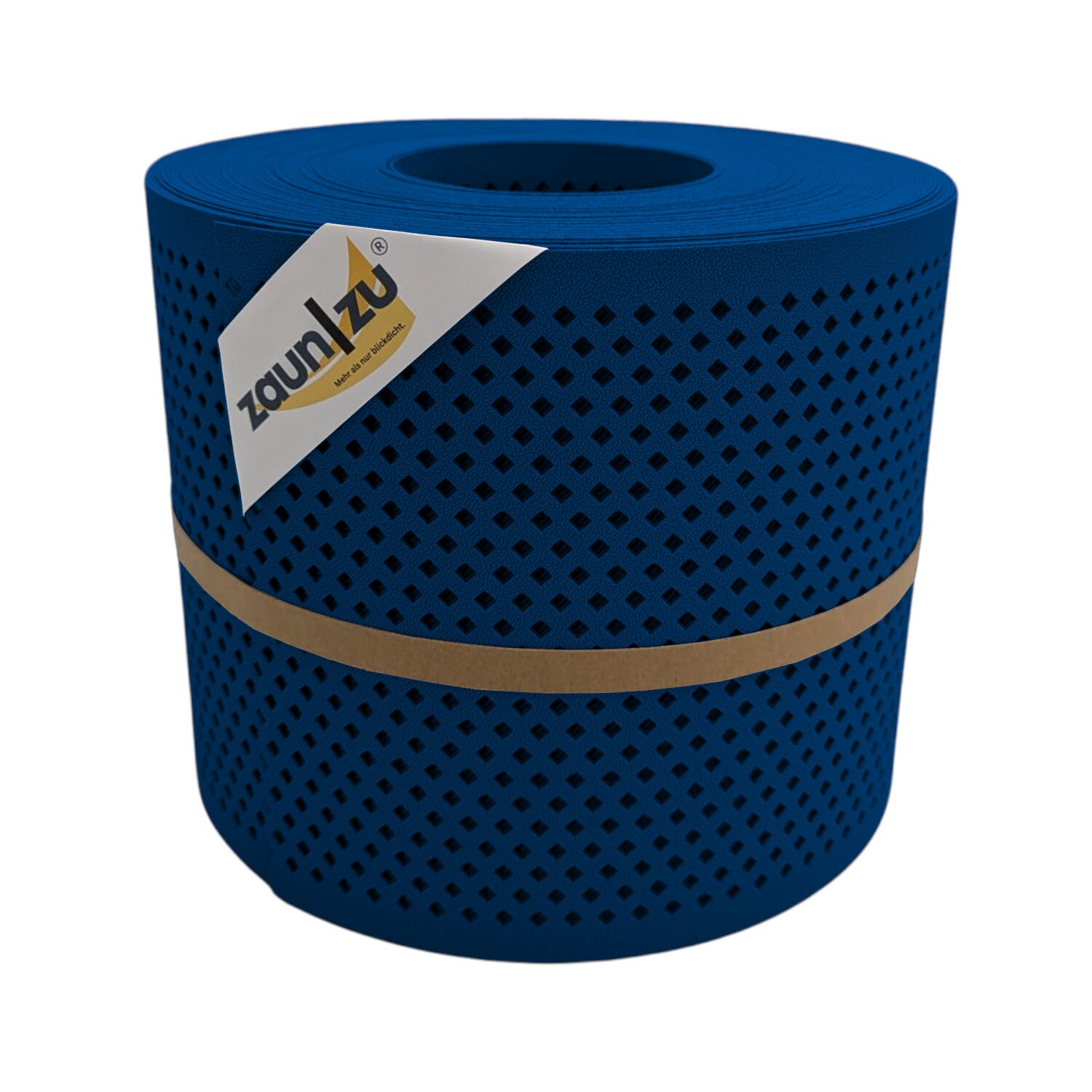 zaun zu® Sichtschutzstreifen Premium Gelocht Diamant-Muster für Doppelstabmatten Enzianblau 26m