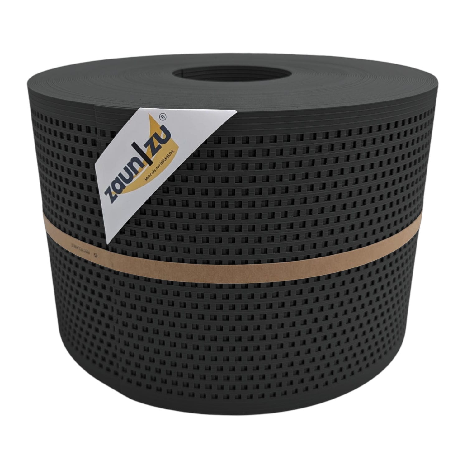 zaun|zu&reg; Sichtschutzstreifen Rille Gelocht Quadrat-Muster f&uuml;r Doppelstabmatten Anthrazit 50m - Bild 1