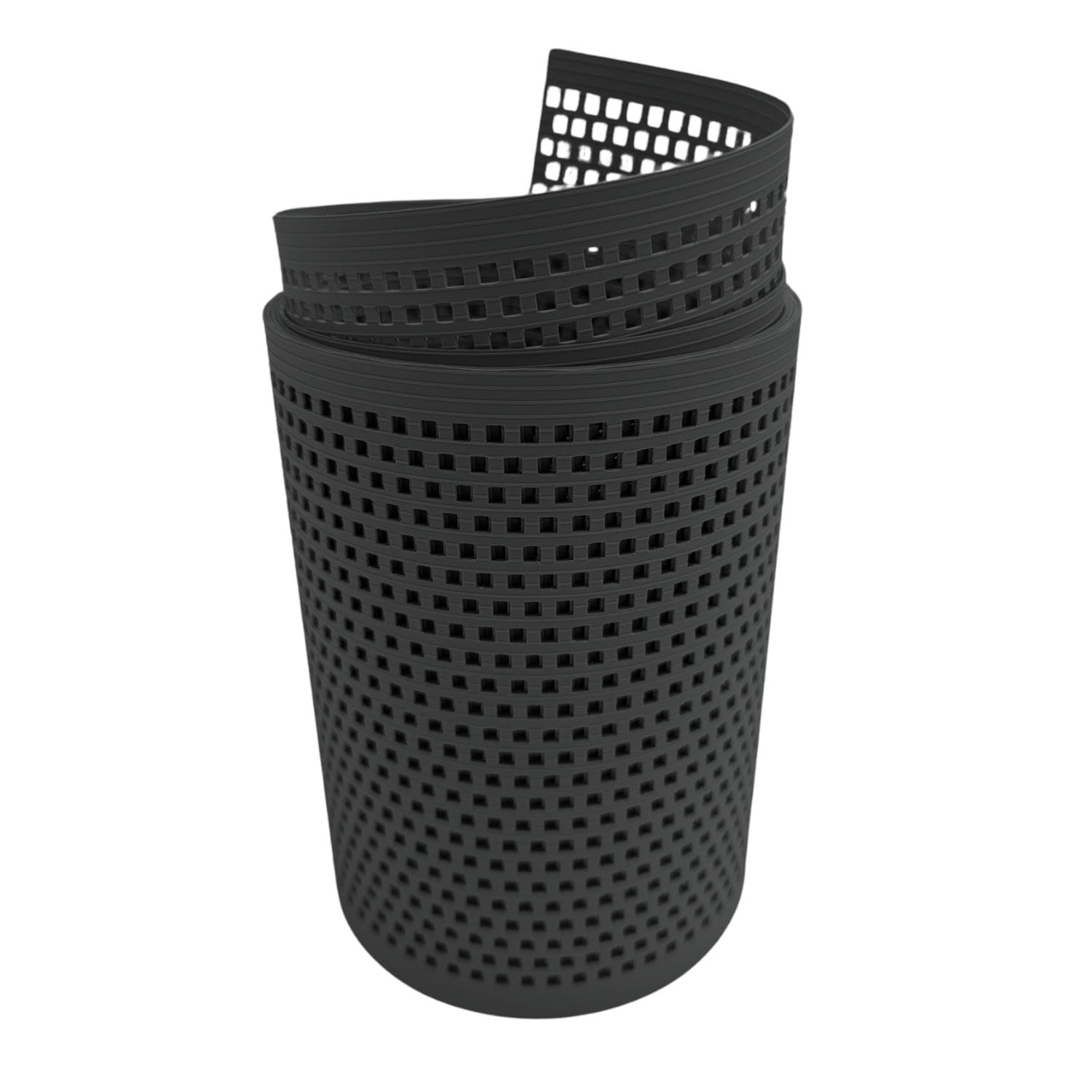 zaun|zu&reg; Sichtschutzstreifen Rille Gelocht Quadrat-Muster f&uuml;r Doppelstabmatten Anthrazit 2,55m - Bild 1