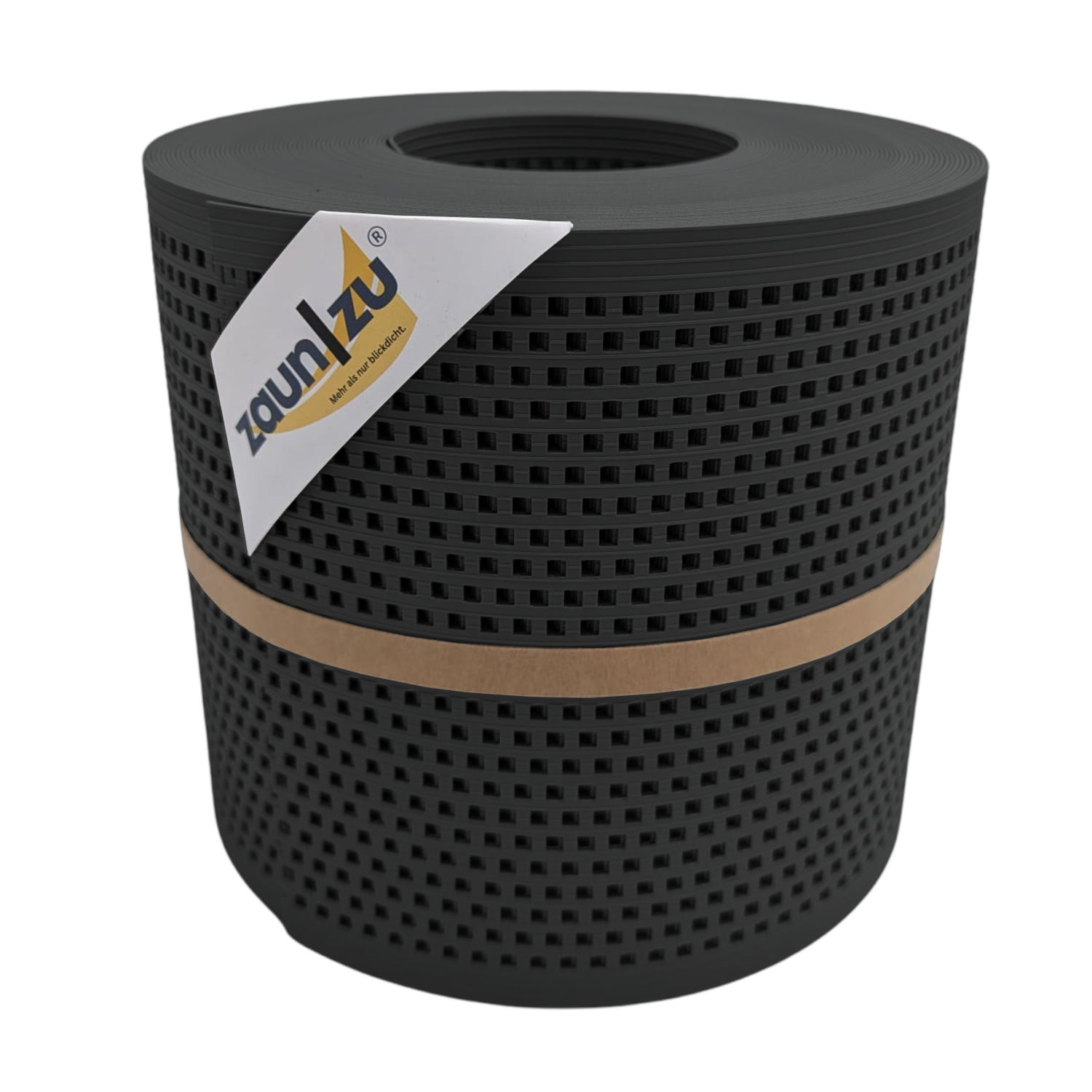 zaun|zu&reg; Sichtschutz Rille Gelocht Quadrat-Muster f&uuml;r Doppelstabmatten Anthrazit 26m - Bild 1