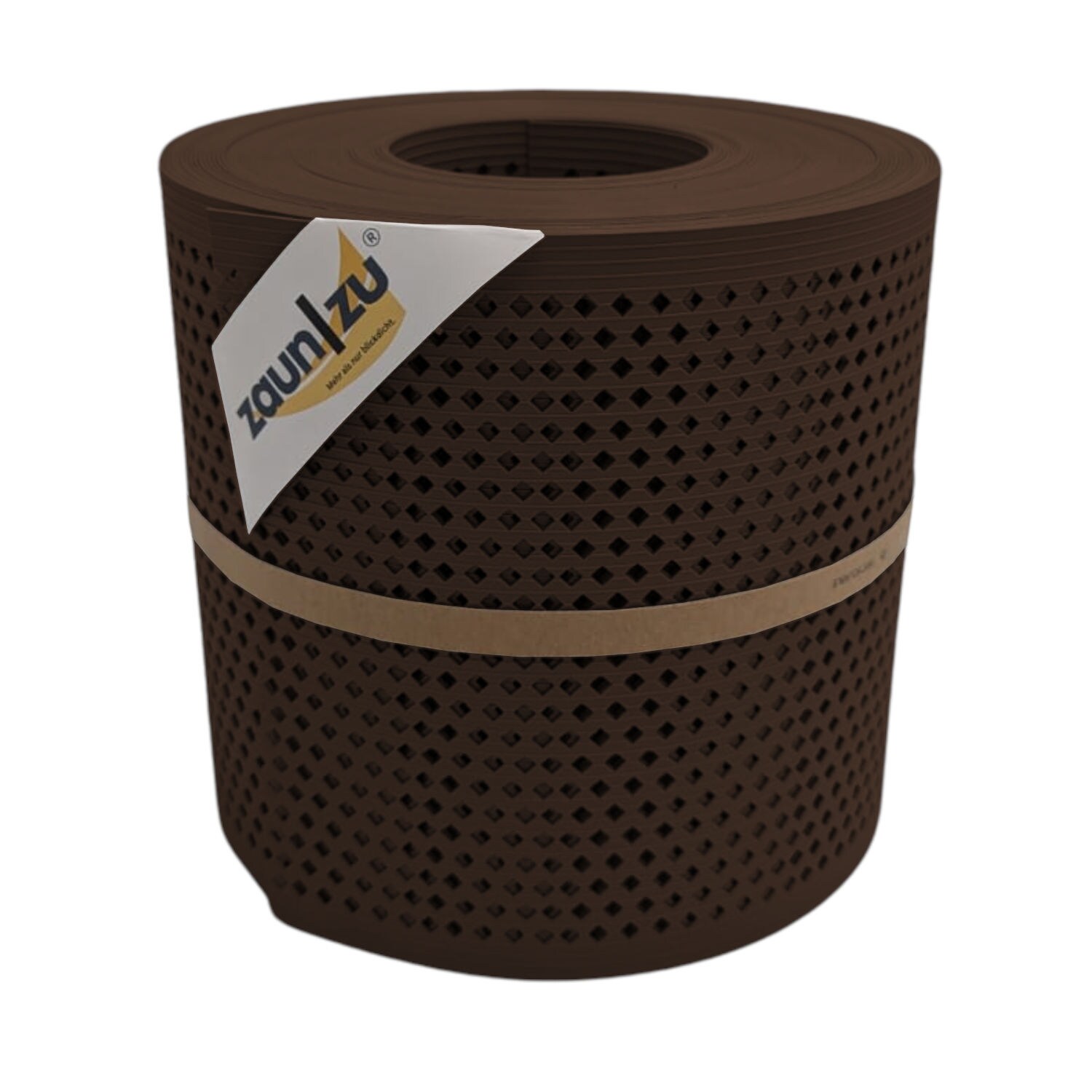 zaun|zu&reg; Sichtschutz Rille Gelocht Diamant Muster f&uuml;r Doppelstabmatten Braun 26m - Bild 1