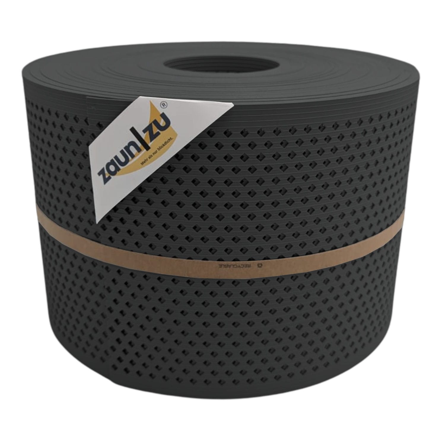 zaun|zu&reg; Sichtschutzstreifen Rille Gelocht Diamant Muster f&uuml;r Doppelstabmatten Anthrazit 50m - Bild 1