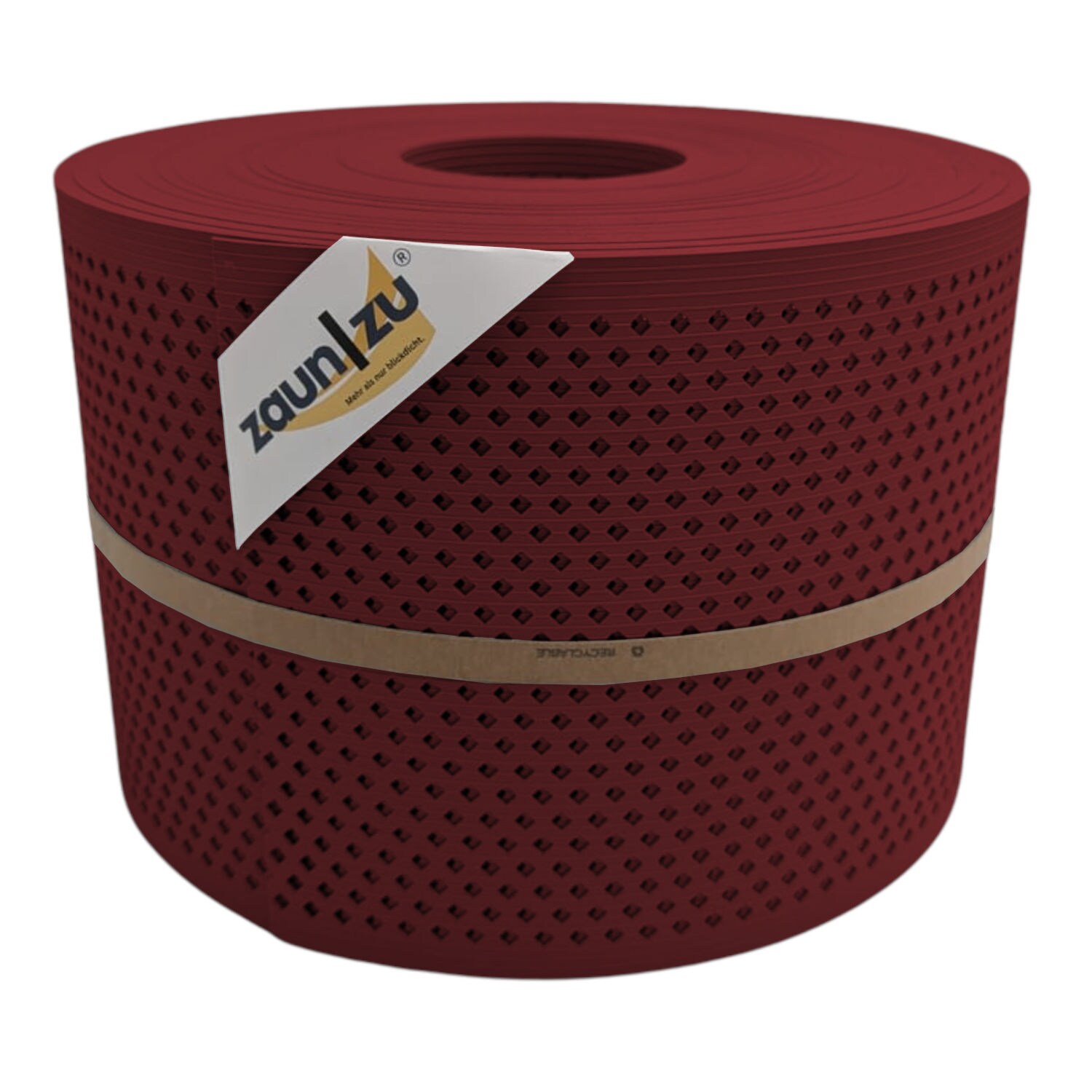 zaun|zu&reg; Sichtschutz Rille Gelocht Diamant Muster f&uuml;r Doppelstabmatten Bordeauxrot 50m - Bild 1