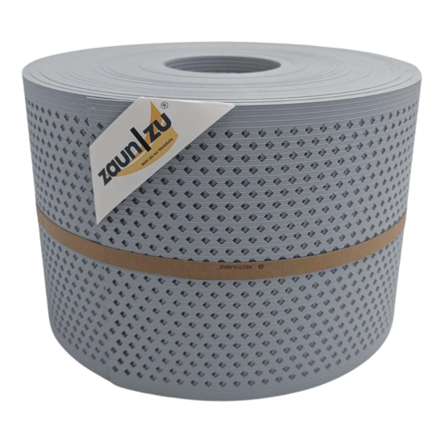 zaun|zu&reg; Sichtschutzstreifen Rille Gelocht Diamant Muster f&uuml;r Doppelstabmatten Fenstergrau 50m - Bild 1