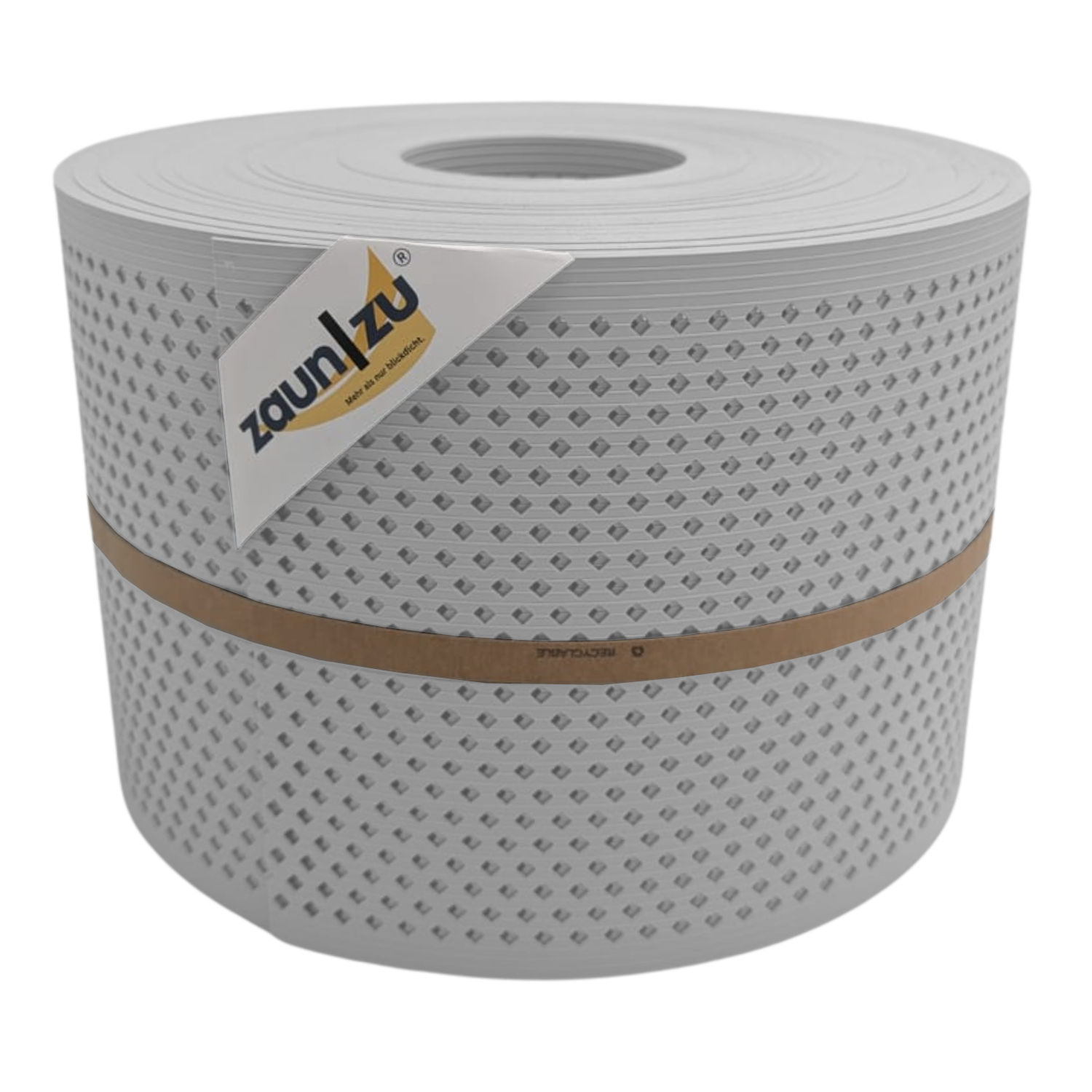 zaun|zu&reg; Sichtschutz Rille Gelocht Diamant Muster f&uuml;r Doppelstabmatten Lichtgrau 50m - Bild 1