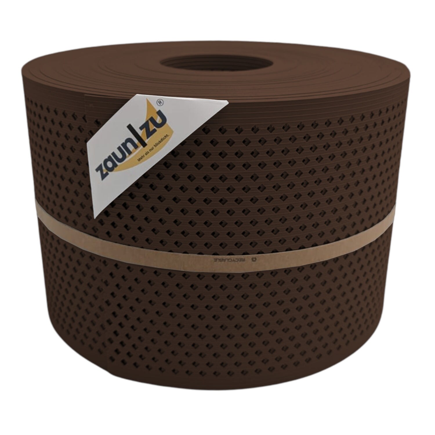 zaun|zu&reg; Sichtschutz Rille Gelocht Diamant Muster f&uuml;r Doppelstabmatten Braun 50m - Bild 1