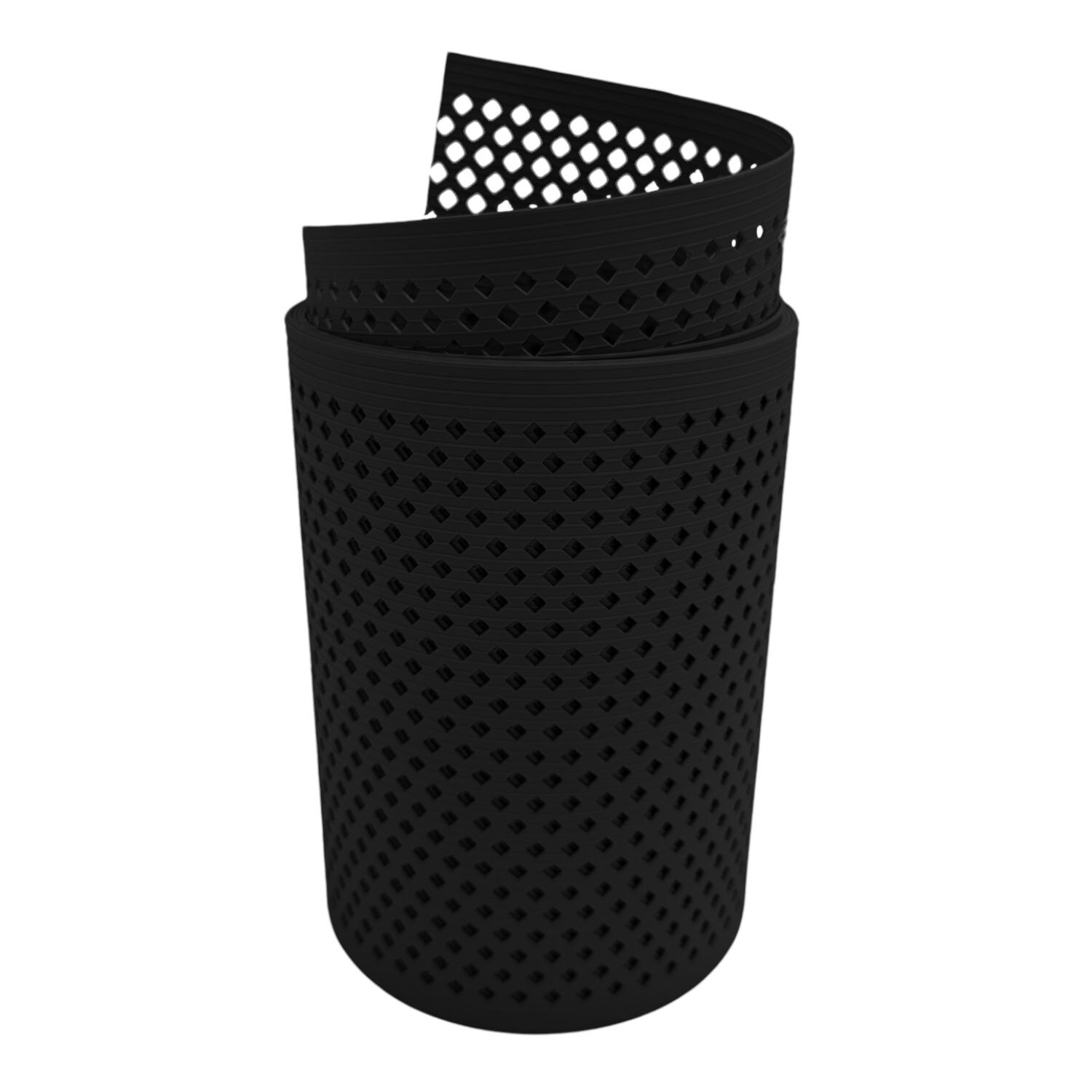 zaun|zu&reg; Sichtschutz Rille Gelocht Diamant Muster f&uuml;r Doppelstabmatten Tiefschwarz 2,55 m - Bild 1