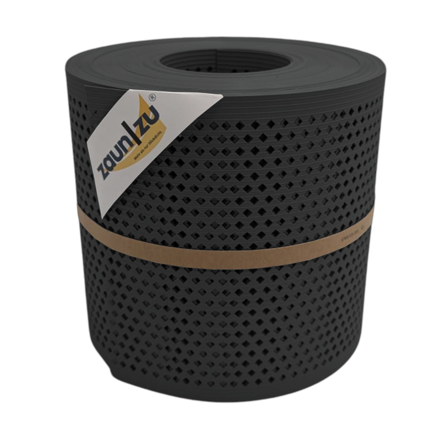 zaun|zu&reg; Sichtschutzstreifen Rille Gelocht Diamant Muster f&uuml;r Doppelstabmatten Anthrazit 26m - Bild 1