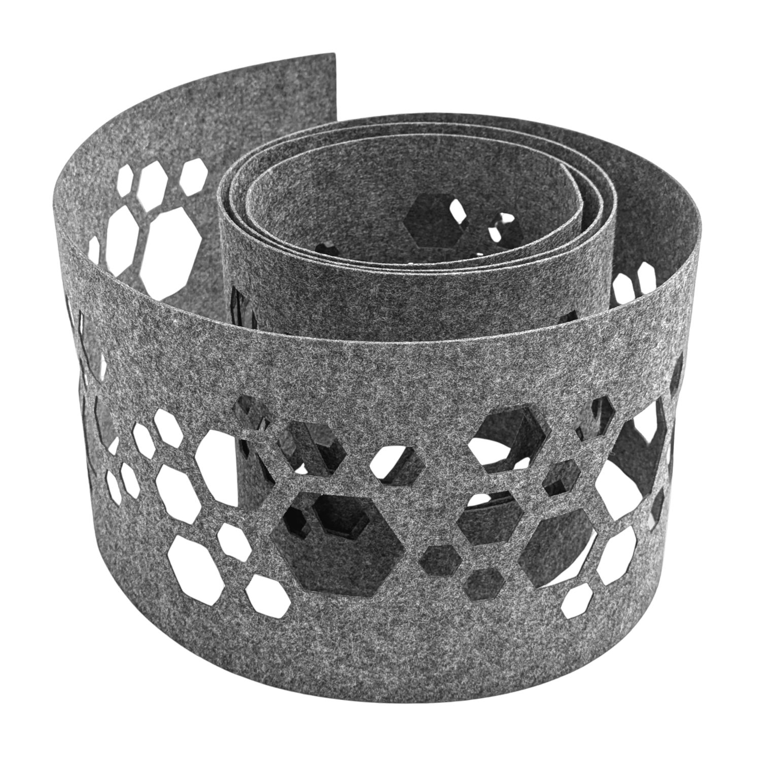 zaun|zu&reg; Sichtschutzstreifen Design Vlies Dekor Hexagon Einzelstreifen Hellgrau 2,55m - Bild 1