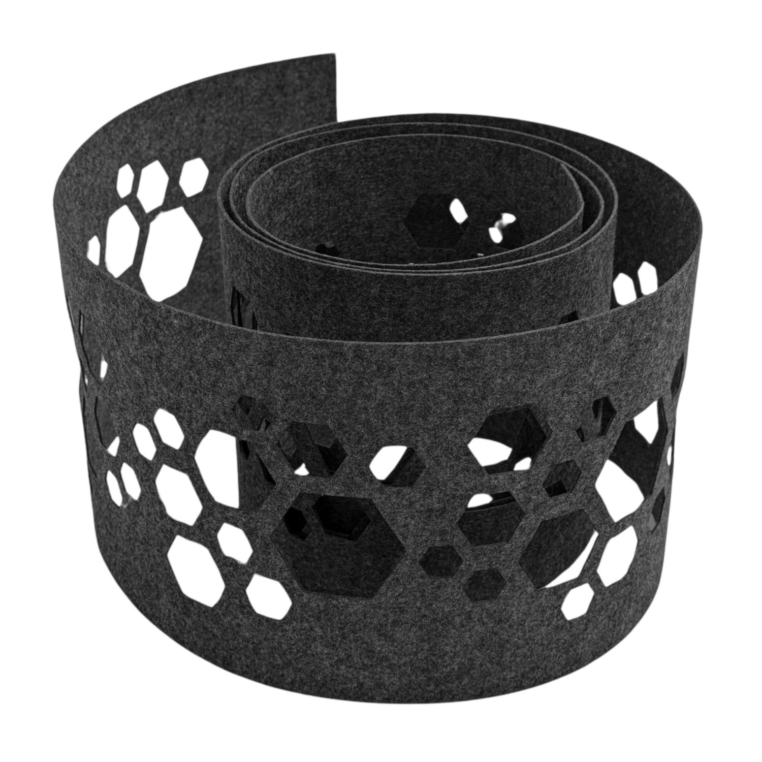 zaun|zu&reg; Sichtschutz Design Vlies Dekor Hexagon Einzelstreifen Schwarzgrau 2,55m - Bild 1