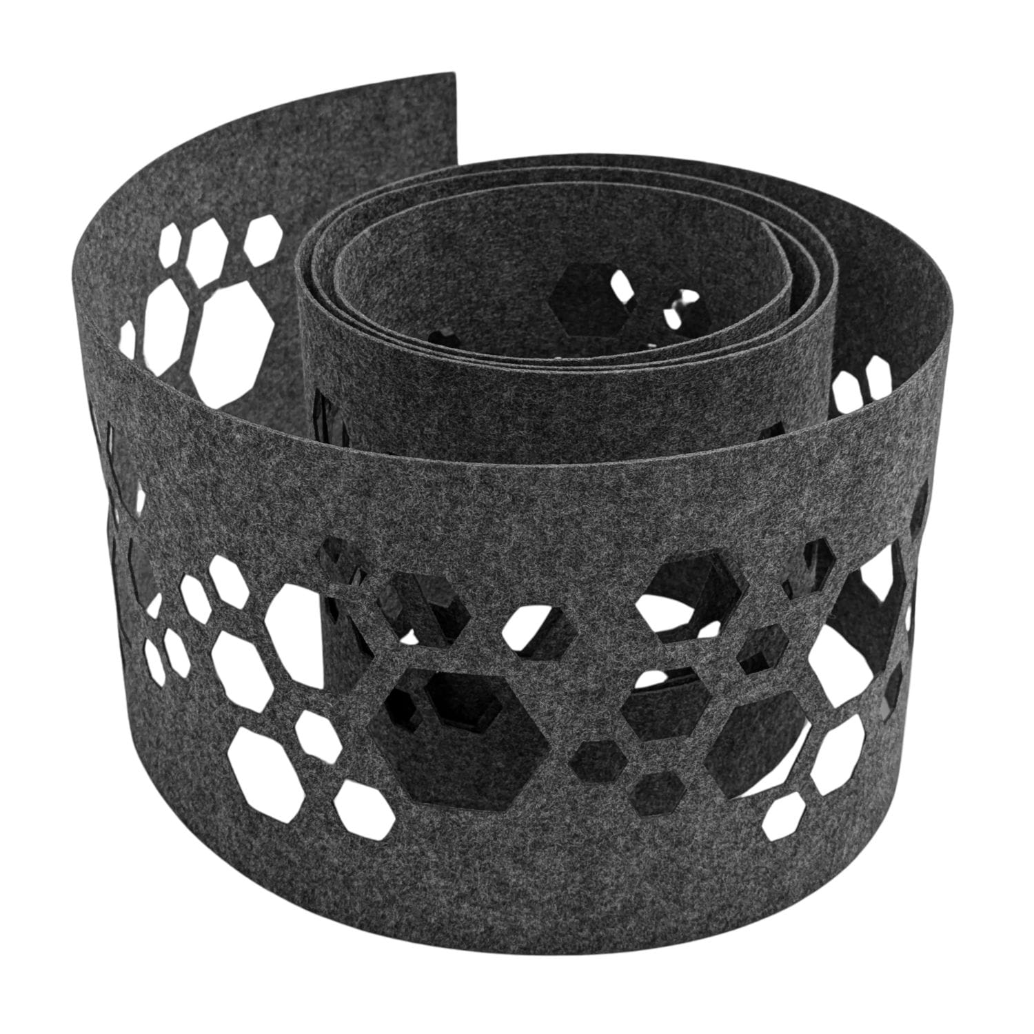 zaun|zu&reg; Sichtschutz Design Vlies Dekor Hexagon Einzelstreifen Anthrazitgrau 2,55m - Bild 1