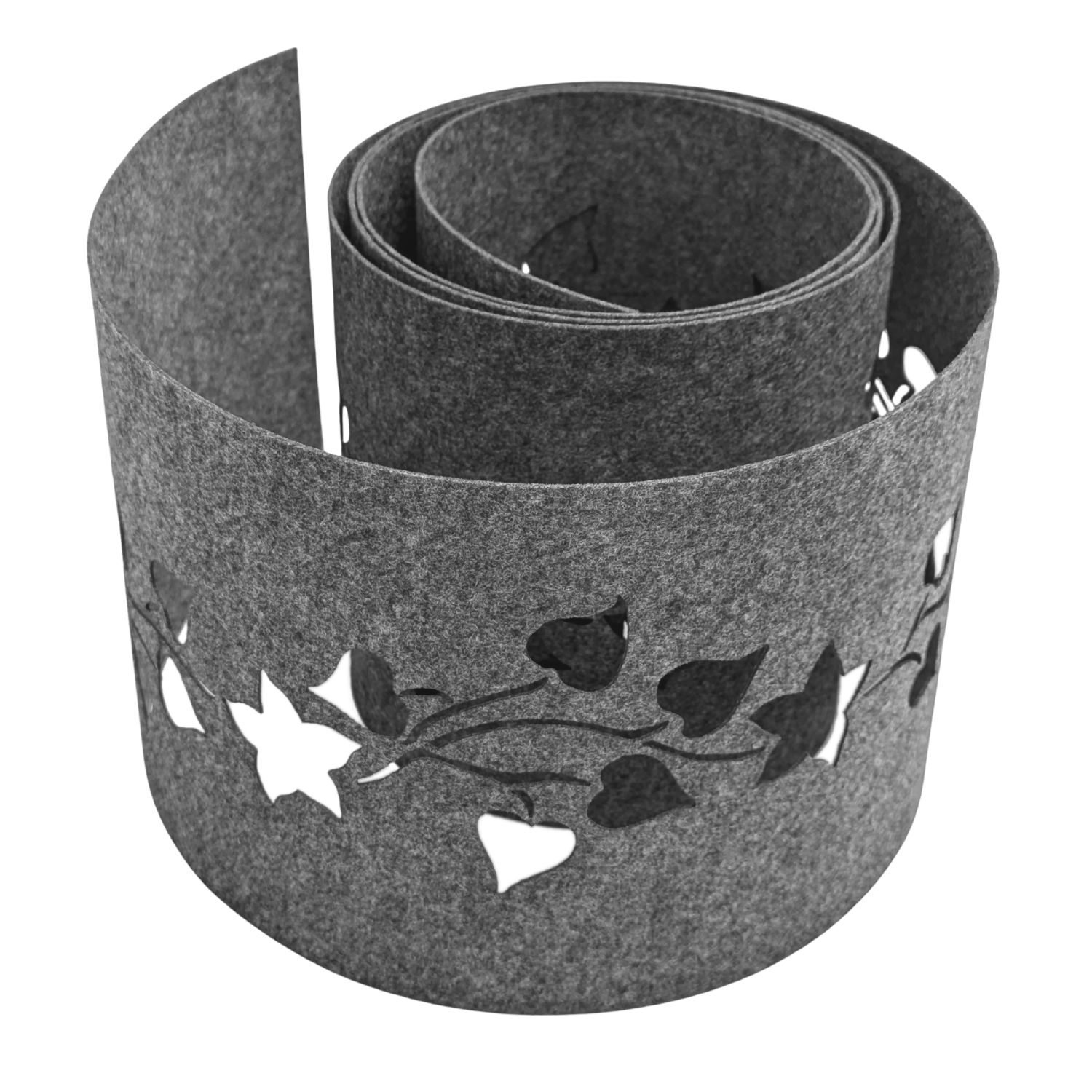 zaun|zu&reg; Sichtschutzstreifen Design Vlies Dekor Floral2 Einzelstreifen Hellgrau 2,55m - Bild 1