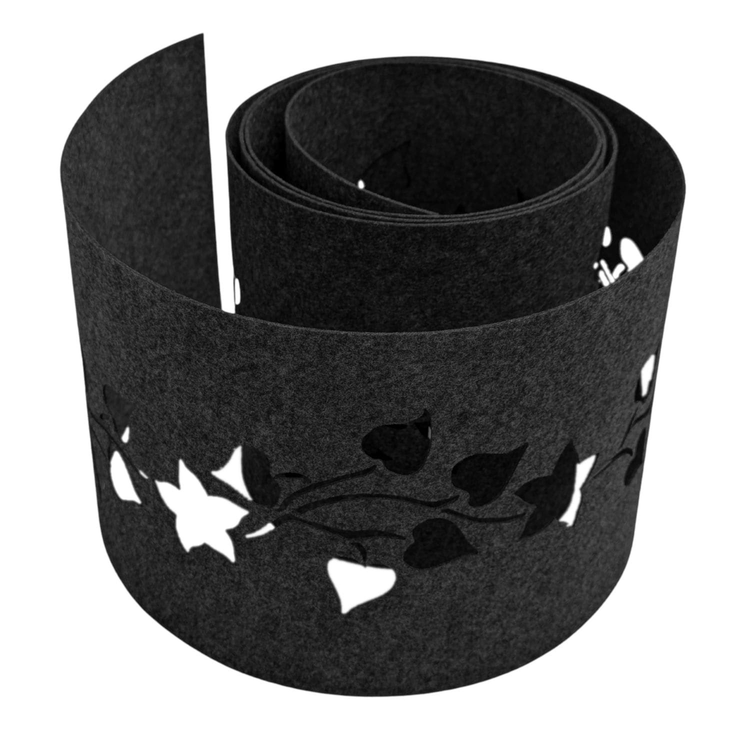 zaun|zu&reg; Sichtschutz Design Vlies Dekor Floral2 Einzelstreifen Schwarzgrau 2,55m - Bild 1