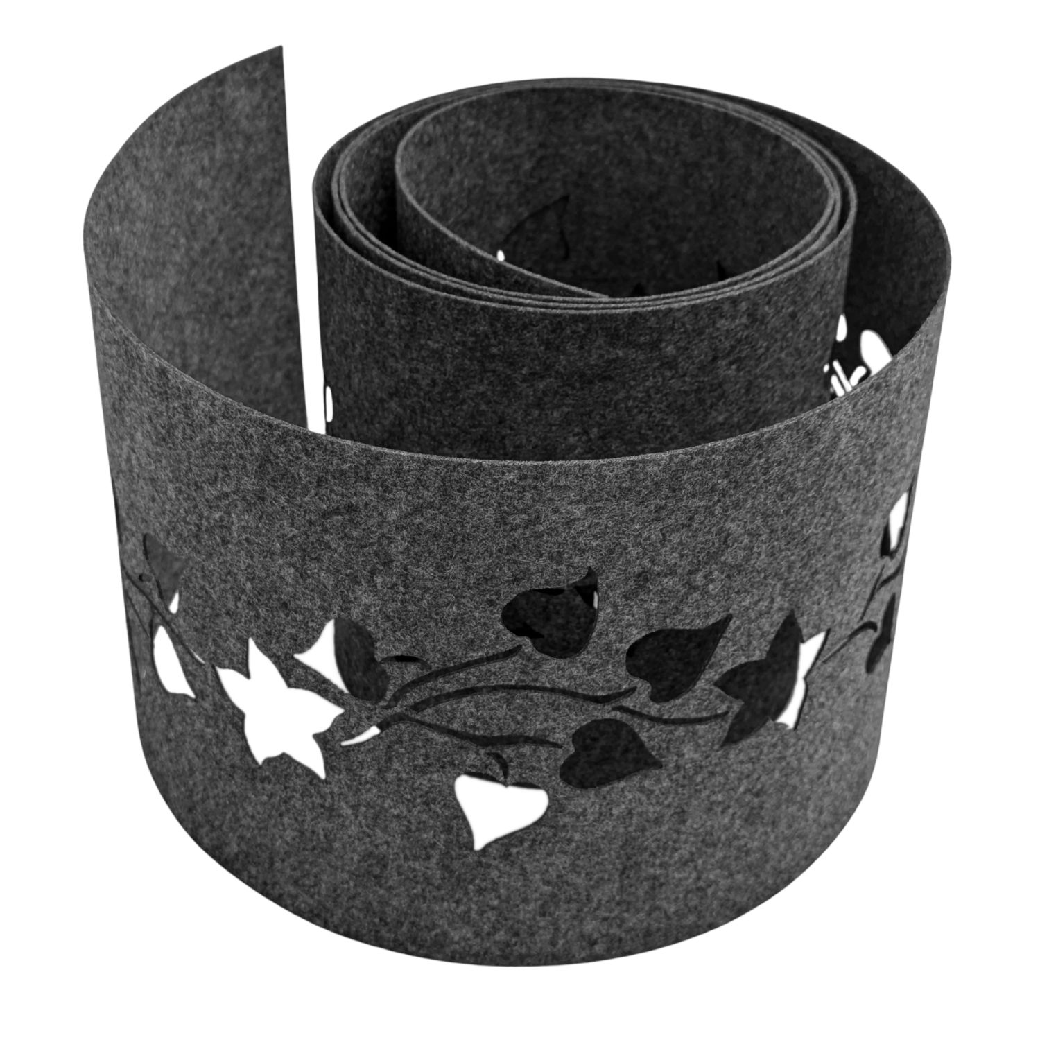 zaun|zu&reg; Sichtschutz Design Vlies Dekor Floral2 Einzelstreifen Anthrazitgrau 2,55m - Bild 1