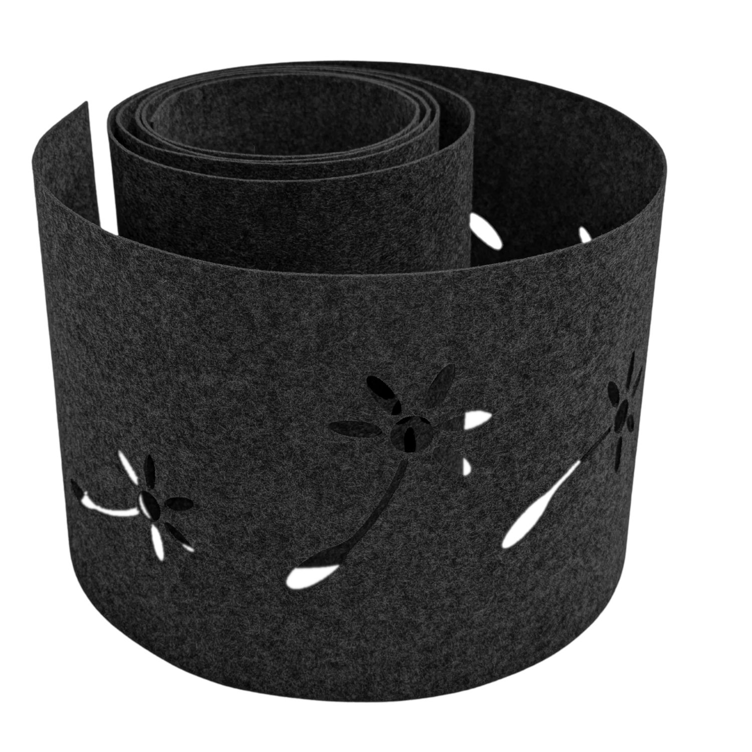 zaun|zu&reg; Sichtschutz Design Vlies Dekor Pusteblume Einzelstreifen Schwarzgrau 2,55m - Bild 1