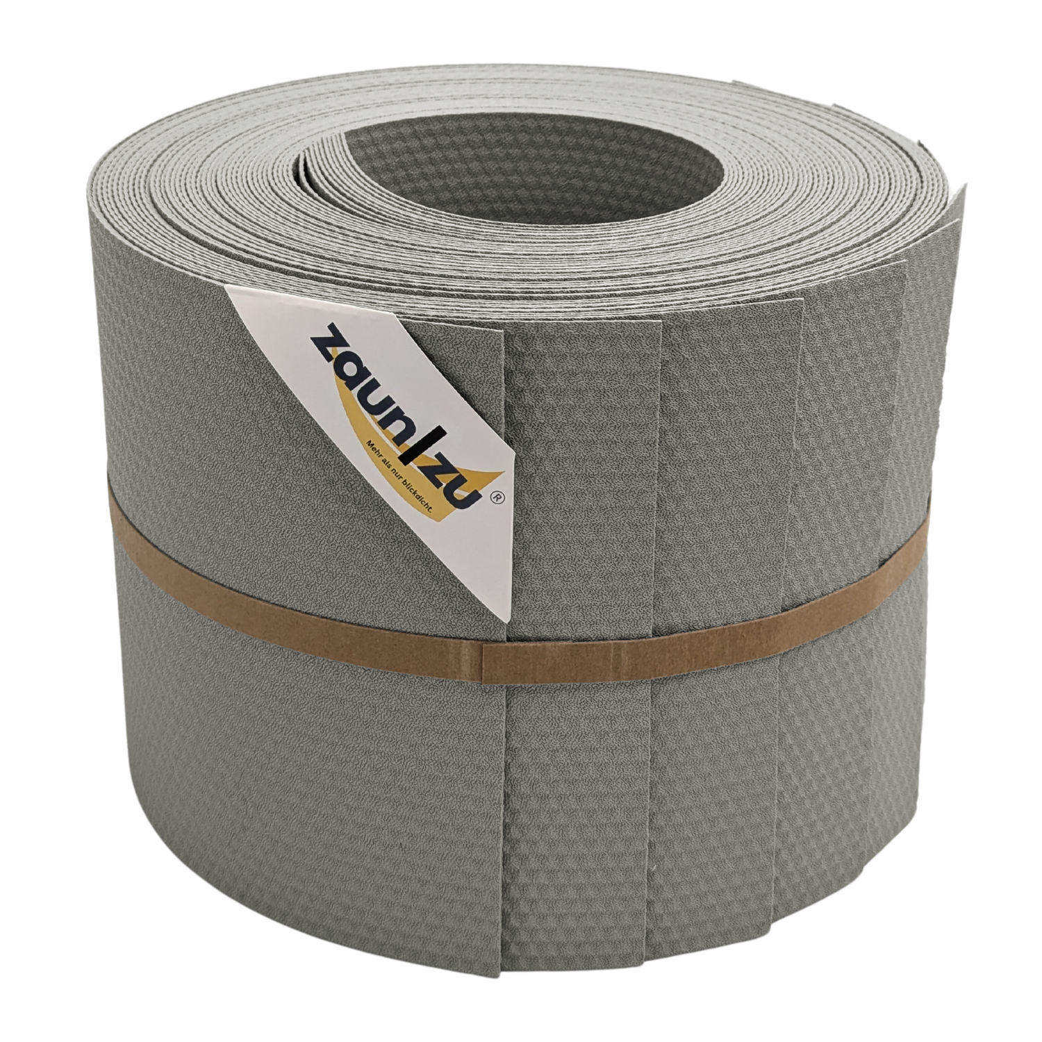 zaun|zu&reg; Sichtschutzstreifen Delux-P Einzelstreifen Wabenstruktur Steingrau 10x 2,55m - Bild 1