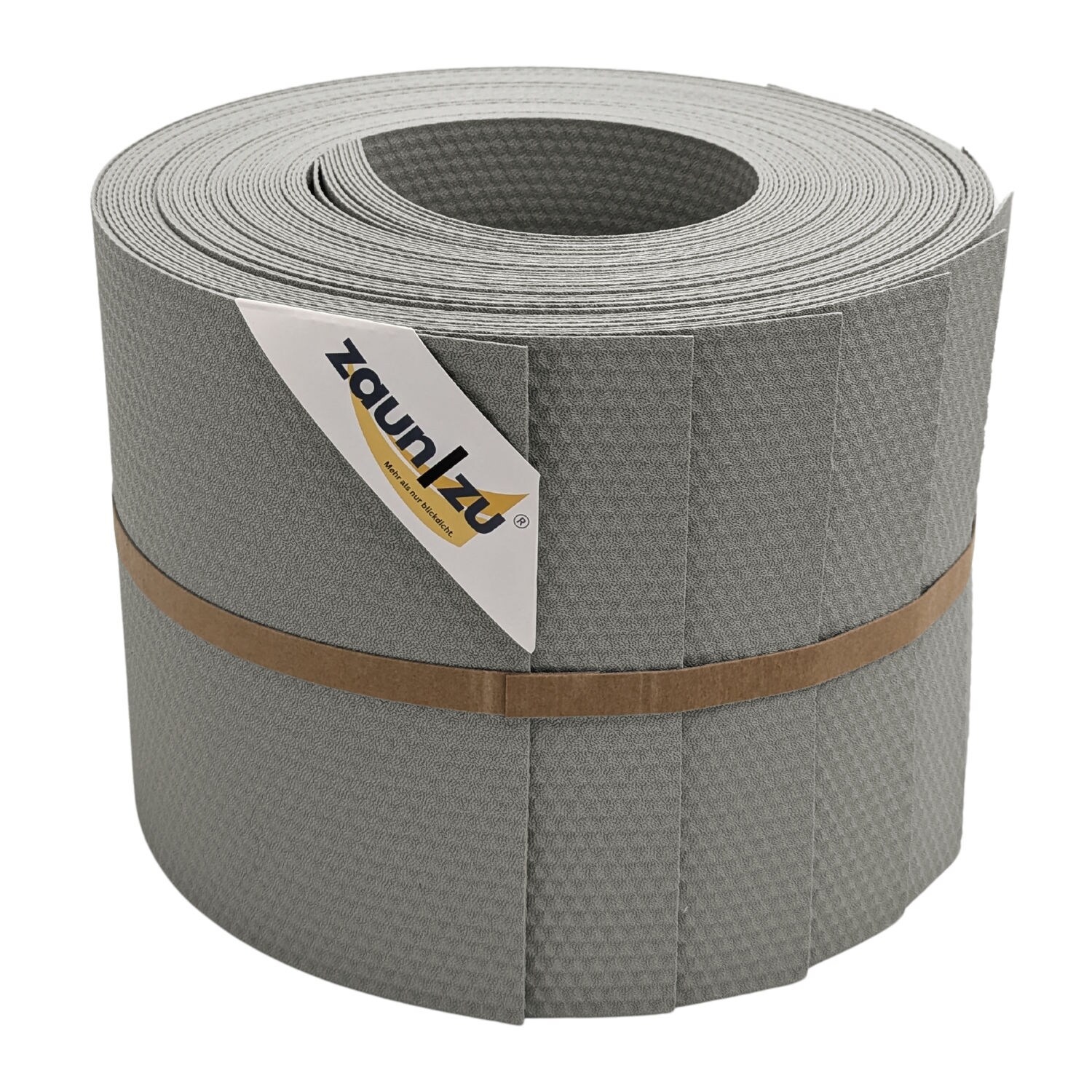 zaun zu® Sichtschutzstreifen Delux-P Einzelstreifen Wabenstruktur Steingrau 10x 2,55m