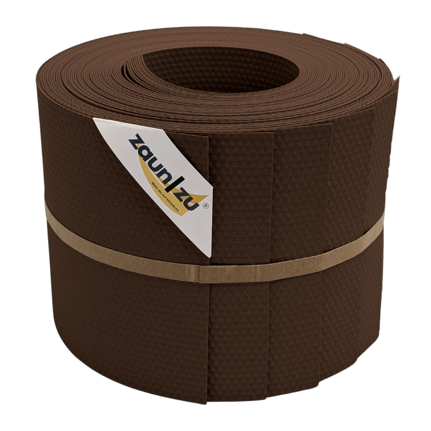 zaun|zu&reg; Sichtschutzstreifen Delux-P Einzelstreifen Wabenstruktur Braun 10x 2,55m - Bild 1