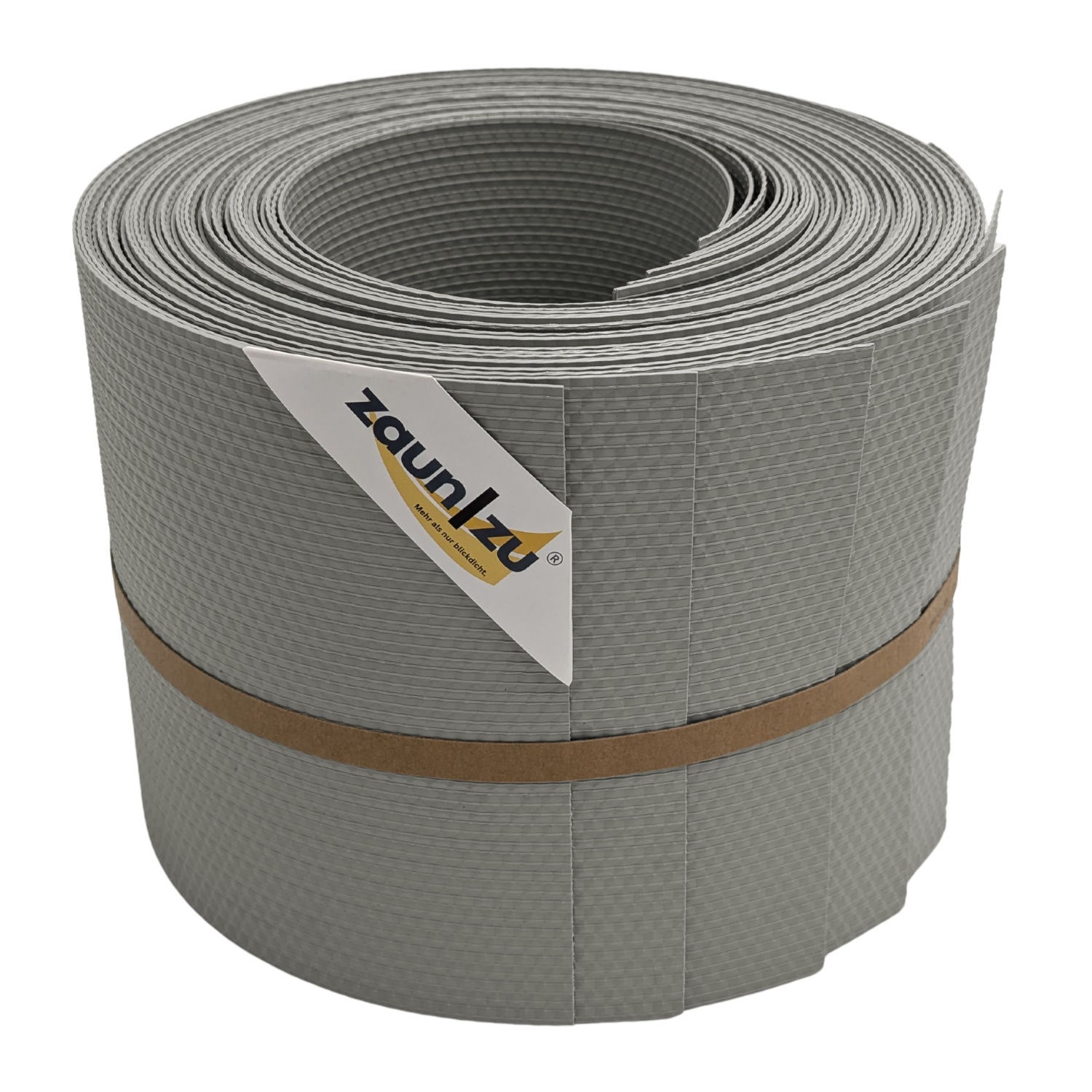 zaun|zu&reg; Sichtschutzstreifen Delux-R Einzelstreifen Wabenstruktur Steingrau 10x 2,55m - Bild 1