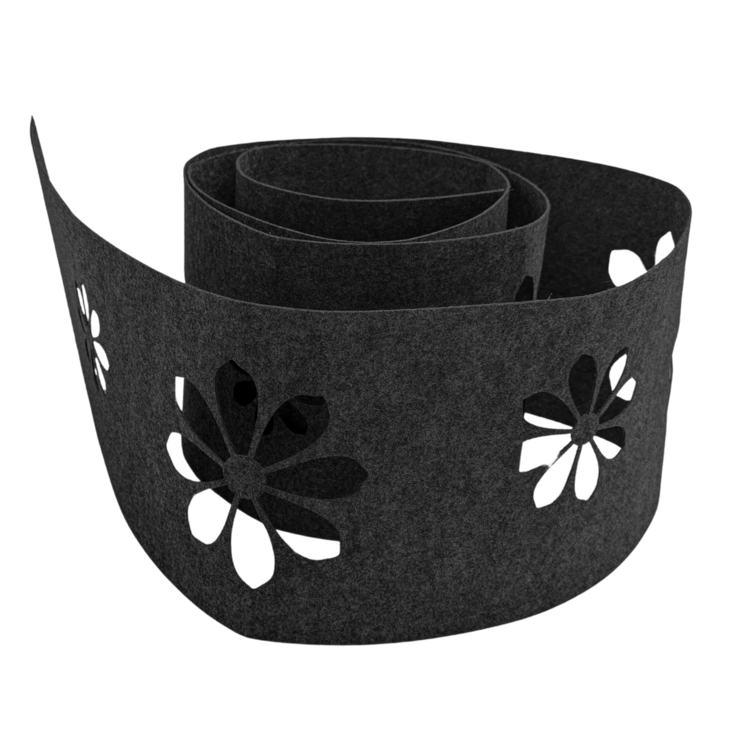 zaun|zu&reg; Sichtschutz Design Vlies Dekor Sonnenblume Einzelstreifen Schwarzgrau 2,55m - Bild 1