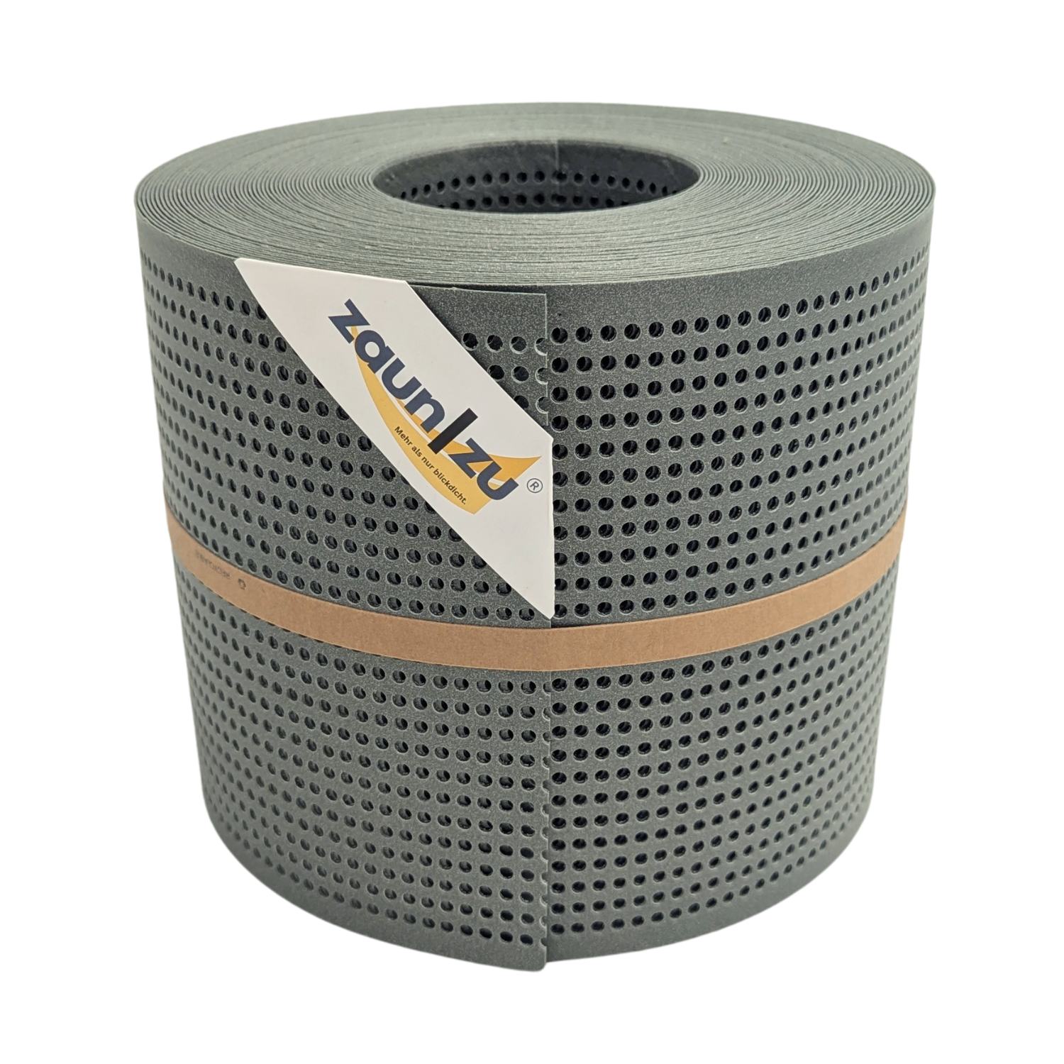 zaun|zu&reg; Sichtschutzstreifen Polyal ECO Gelocht 30 Prozent Streifen Salbei 26m - Bild 1