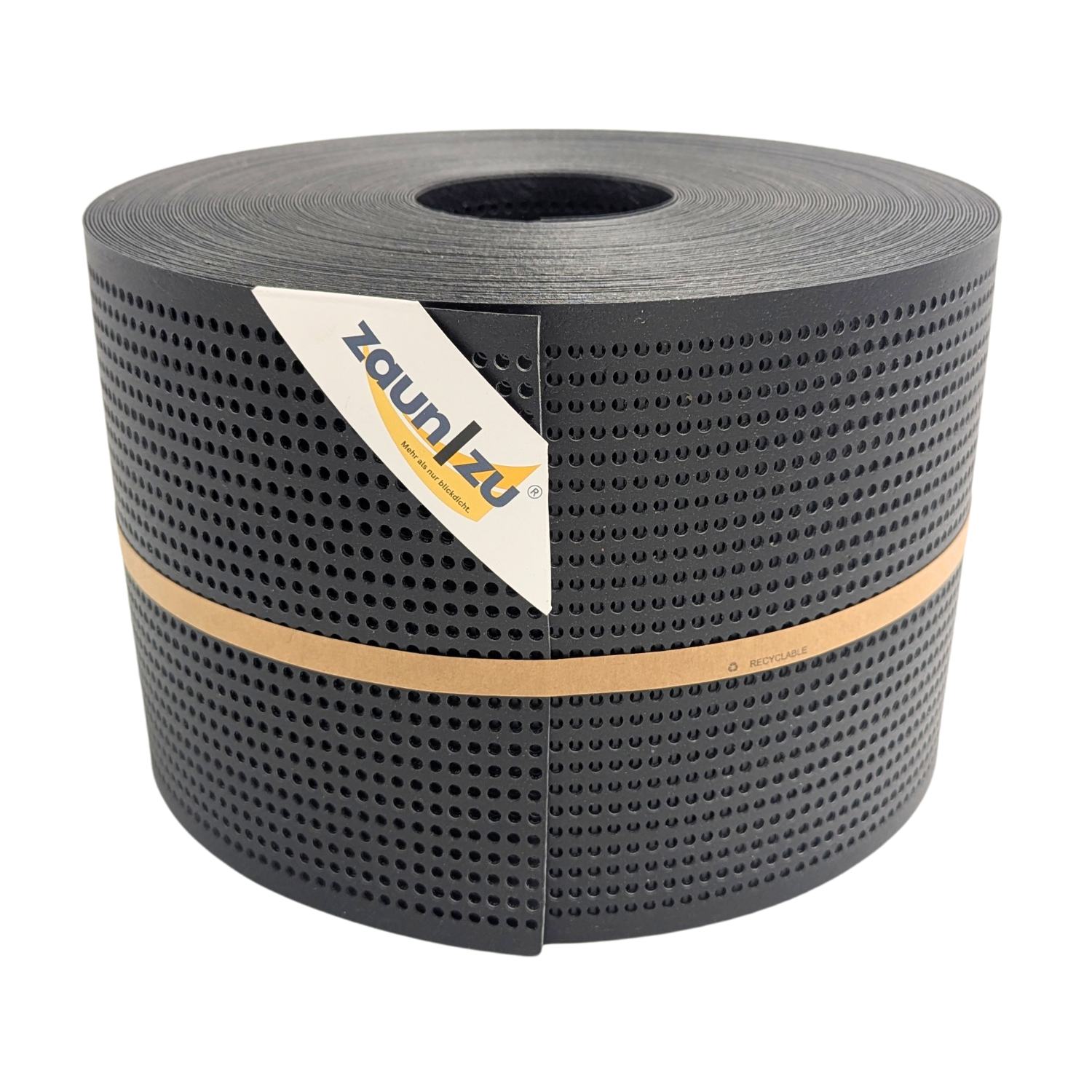 zaun|zu&reg; Sichtschutz Polyal ECO Gelocht 30 Prozent Streifen Schwarz 50m - Bild 1