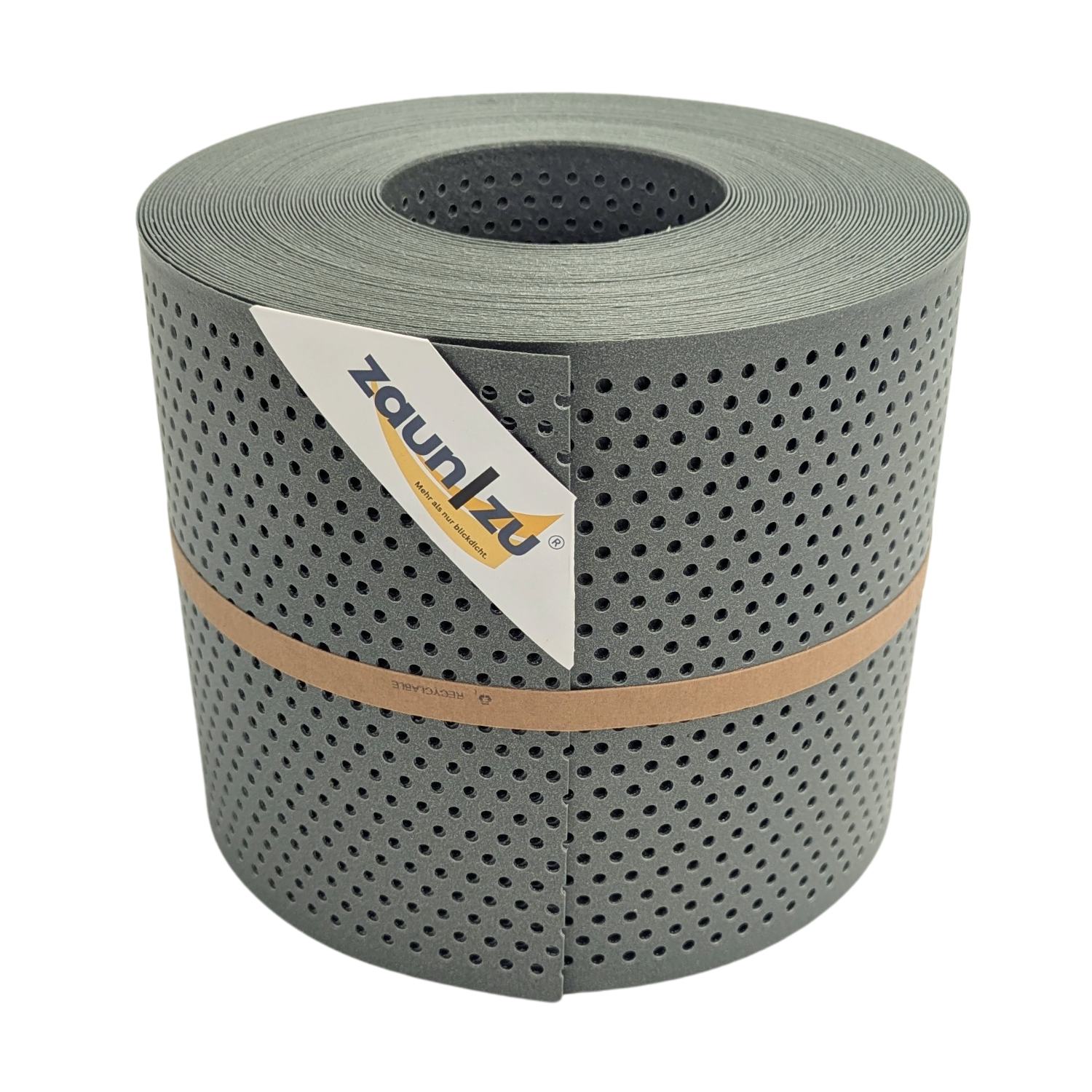 zaun|zu&reg; Sichtschutzstreifen Polyal ECO Gelocht 20 Prozent Streifen Salbei 26m - Bild 1