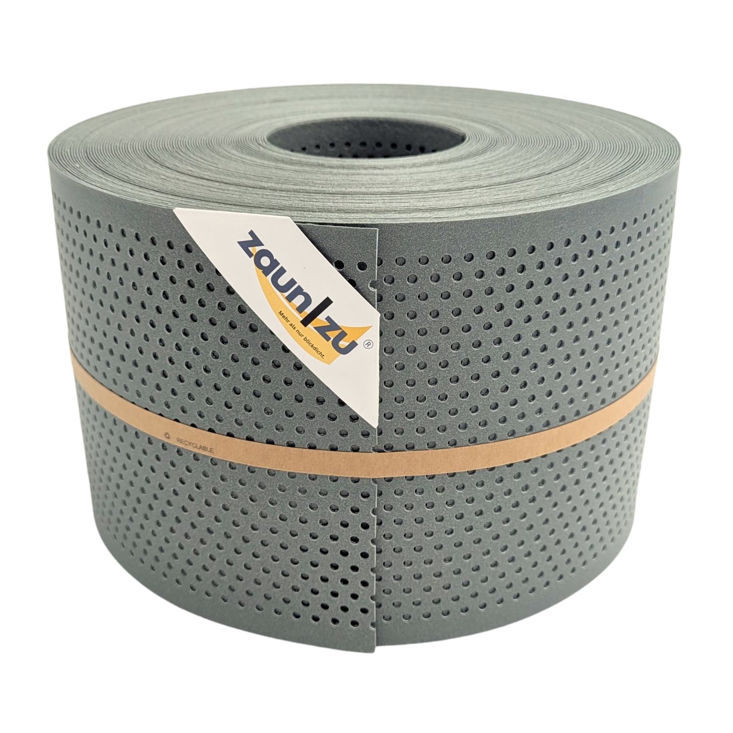 zaun|zu&reg; Sichtschutzstreifen Polyal ECO Gelocht 20 Prozent Streifen Salbei 50m - Bild 1