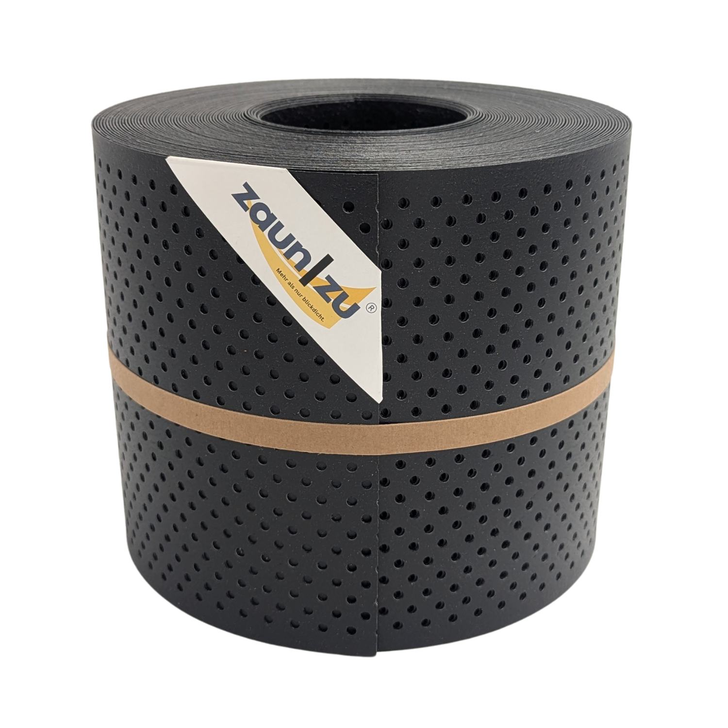 zaun|zu&reg; Sichtschutz Polyal ECO Gelocht 15 Prozent Streifen Schwarz 26m - Bild 1