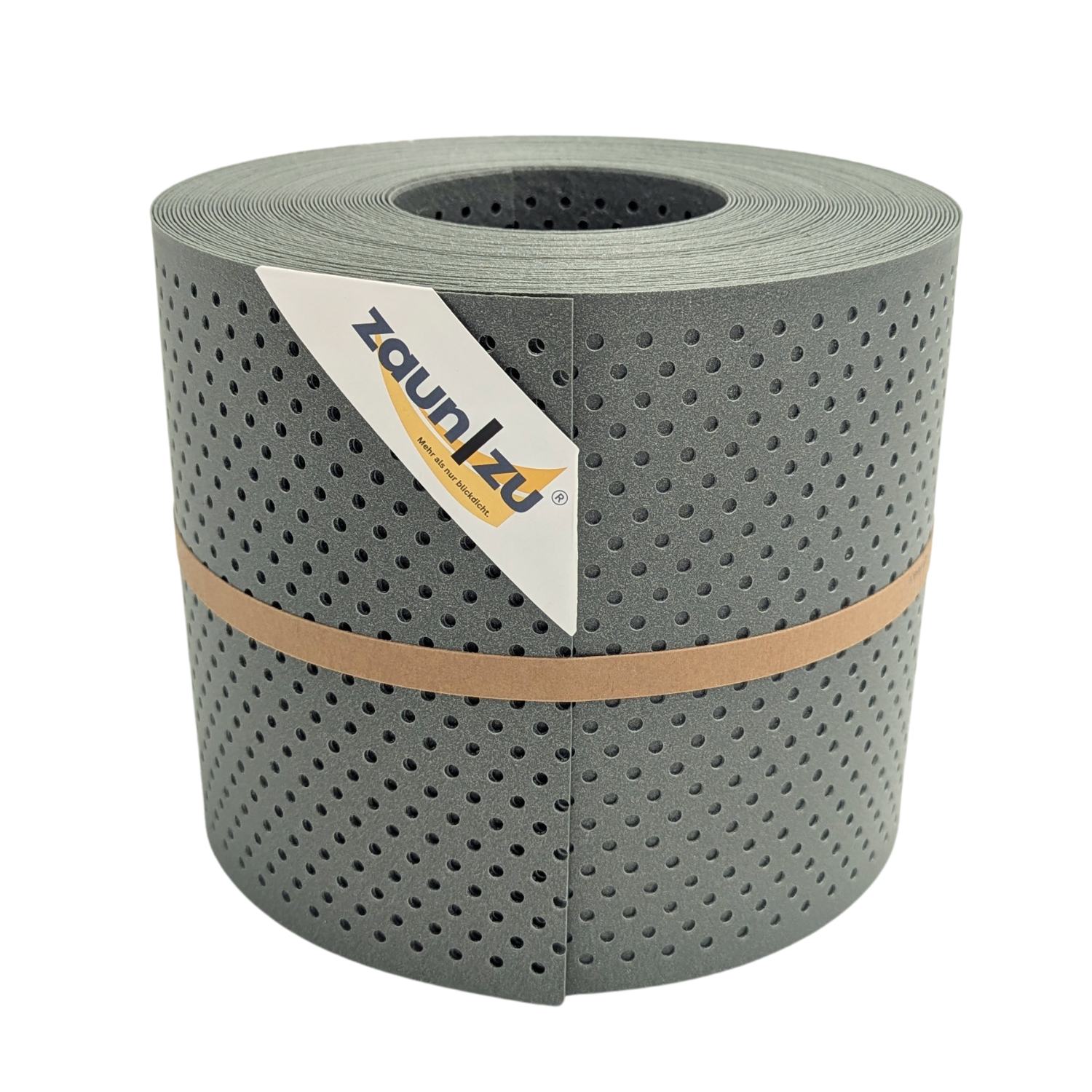 zaun|zu&reg; Sichtschutz Polyal ECO Gelocht 15 Prozent Streifen Salbei 26m - Bild 1