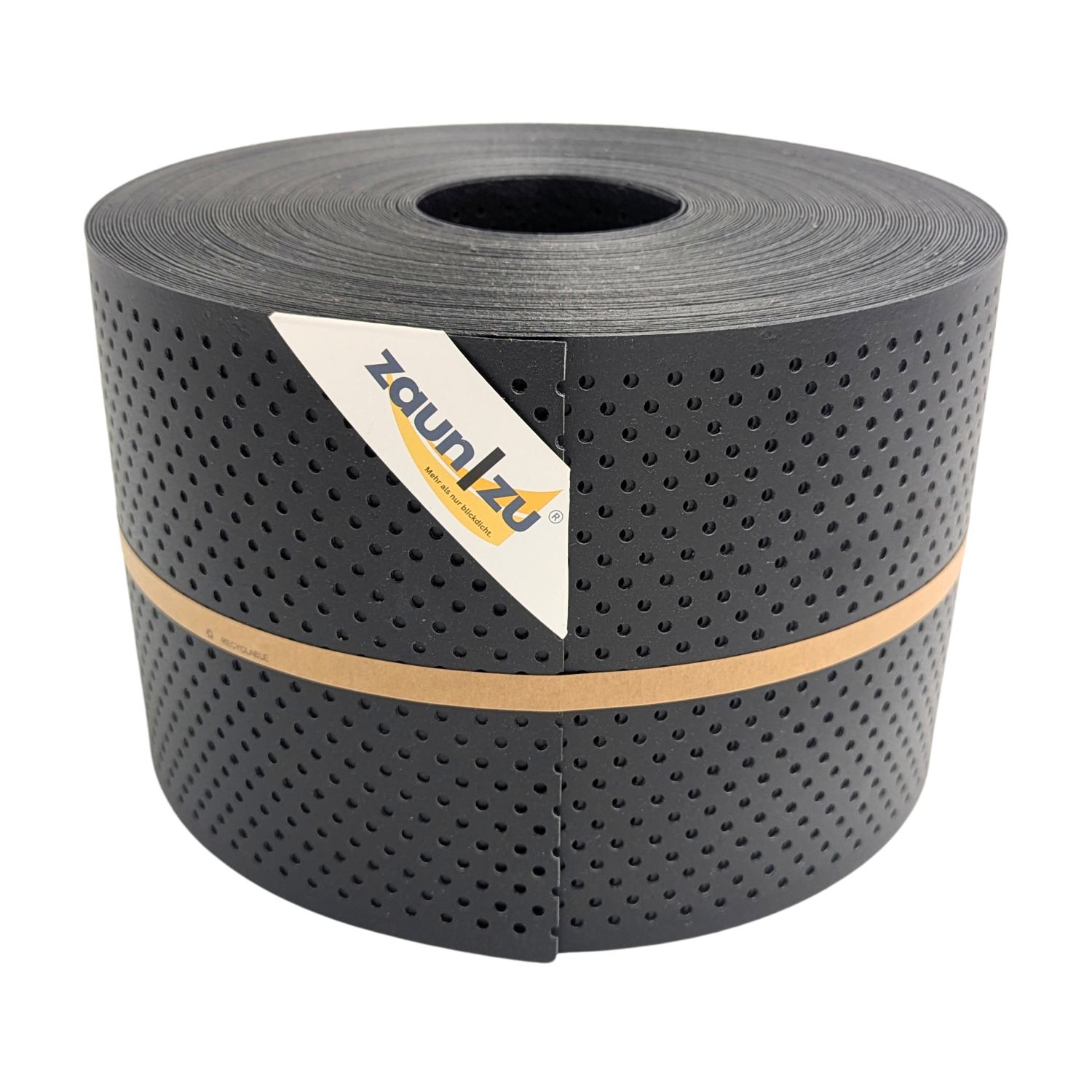 zaun|zu&reg; Sichtschutz Polyal ECO Gelocht 15 Prozent Streifen Schwarz 50m - Bild 1