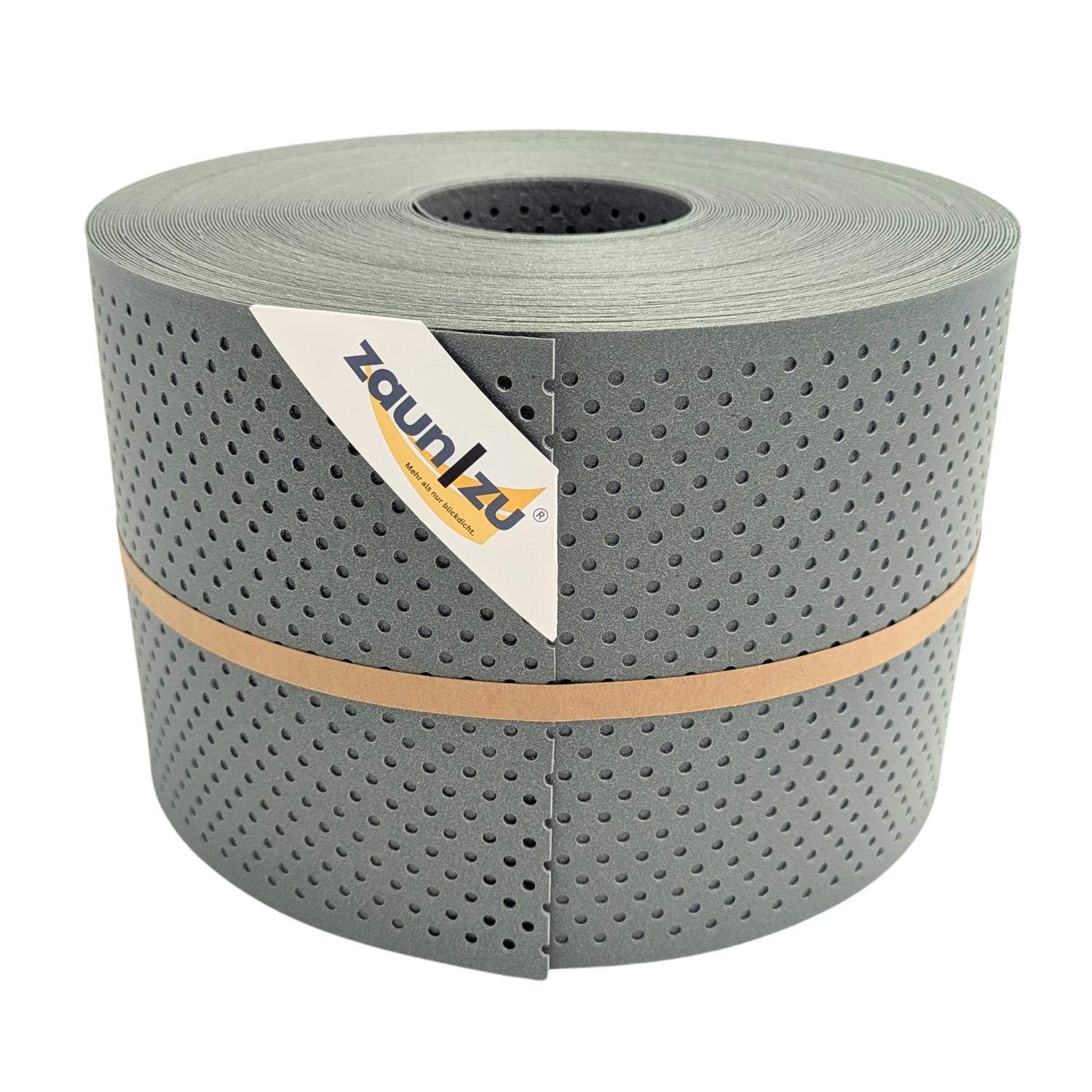 zaun|zu&reg; Sichtschutzstreifen Polyal ECO Gelocht 15 Prozent Streifen Salbei 50m - Bild 1