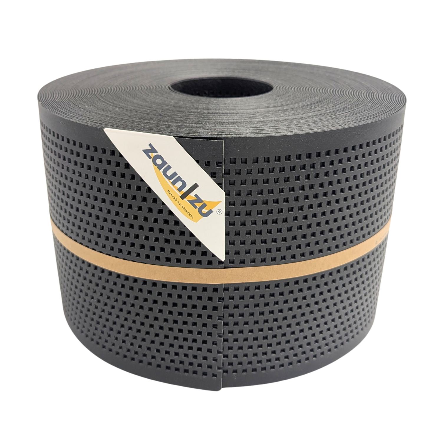 zaun|zu&reg; Sichtschutz Polyal ECO Gelocht QUADRAT Streifen Schwarz 50m - Bild 1