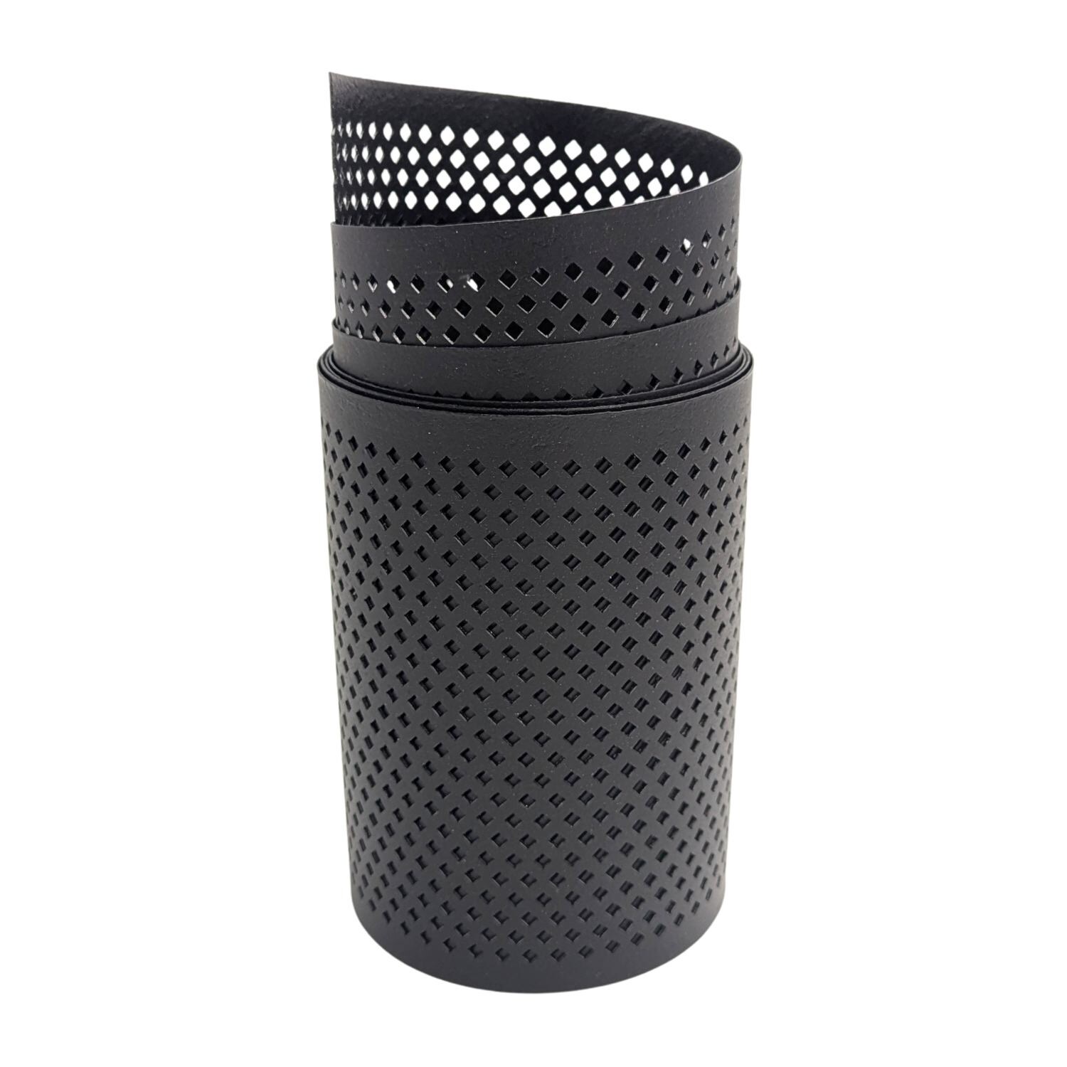 zaun|zu&reg; Sichtschutz Polyal ECO Gelocht DIAMANT Streifen Schwarz 2,55m - Bild 1