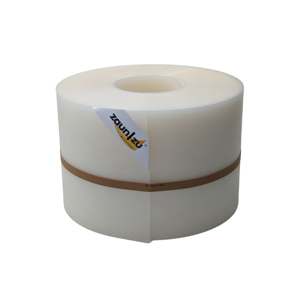 zaun|zu&reg; Sichtschutzstreifen Rille PP f&uuml;r Doppelstabmatte Zaunblende Milchglas-Optik, 50m - Bild 1