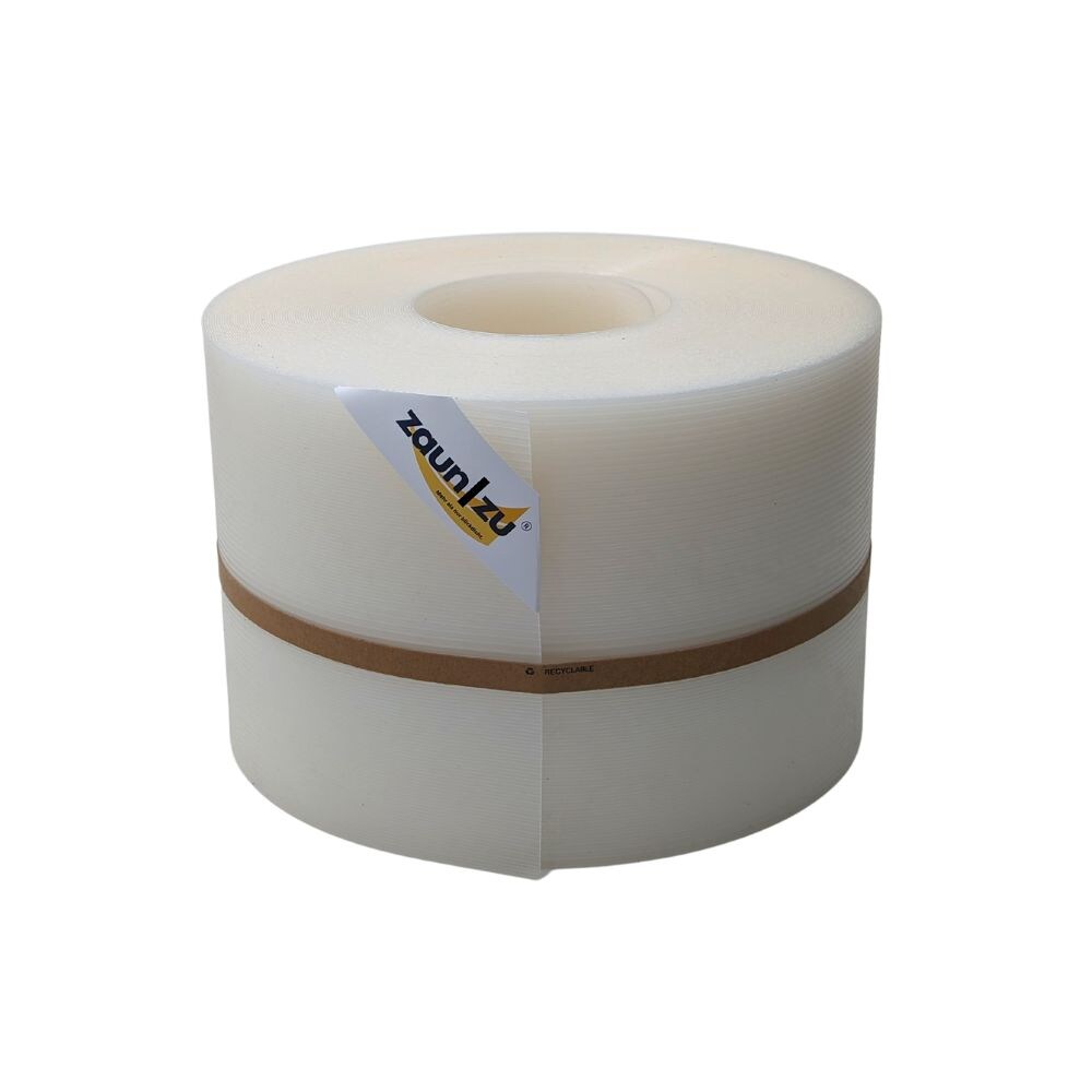 zaun zu® Sichtschutzstreifen Rille PP für Doppelstabmatte Zaunblende Milchglas-Optik, 50m