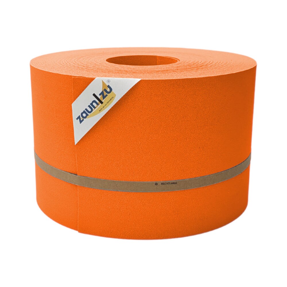 zaun zu® Sichtschutzstreifen Premium für Doppelstabmatten Zaunblende Orange, 50m