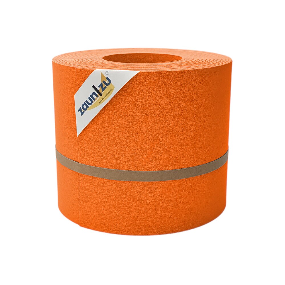 zaun zu® Sichtschutzstreifen Premium für Doppelstabmatten Zaunblende Orange, 26m